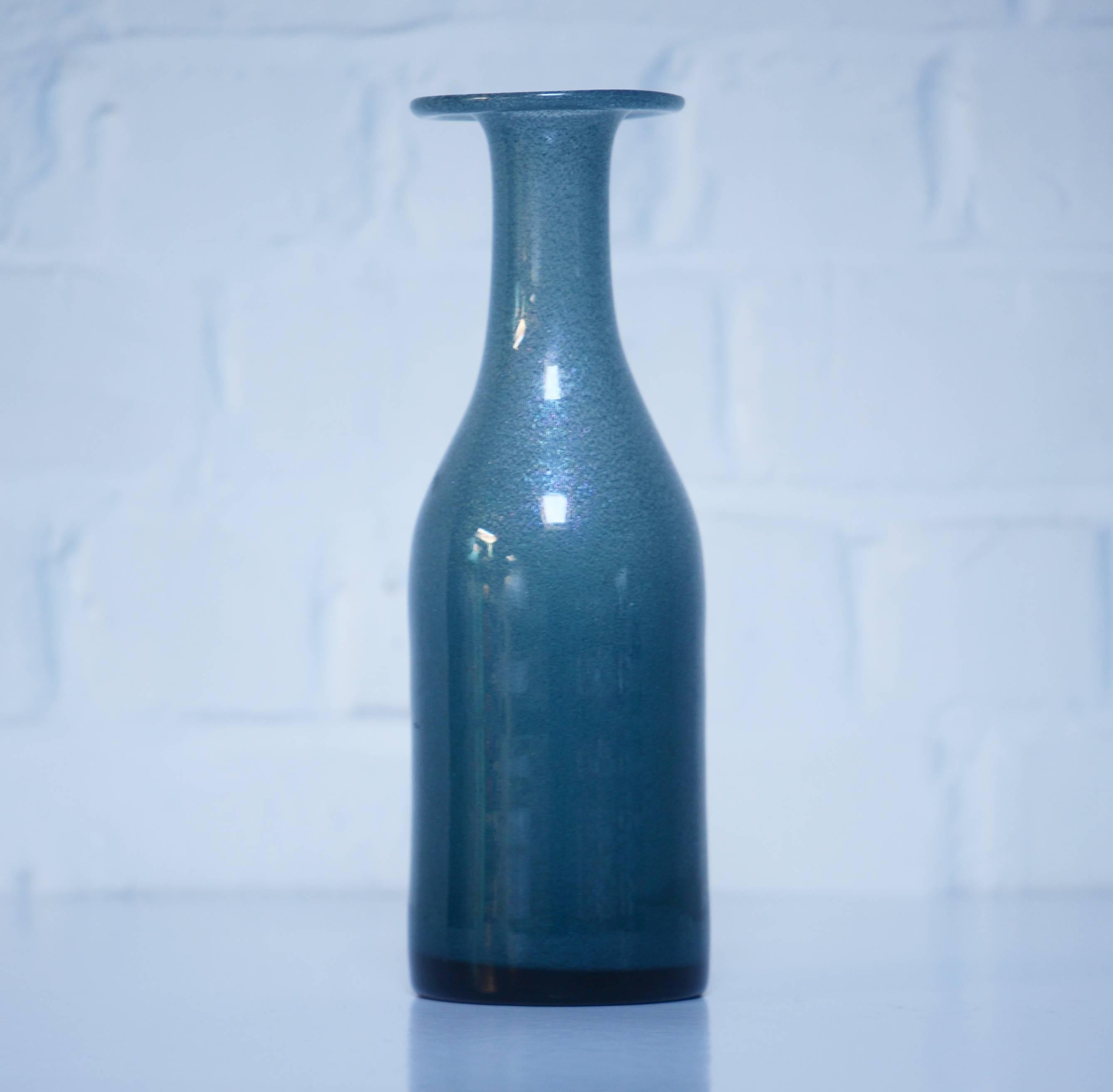 Mid-20th Century Erik Hoglund Set of Nine Unique Glass Vases by the Artist for Boda, Sweden For Sale