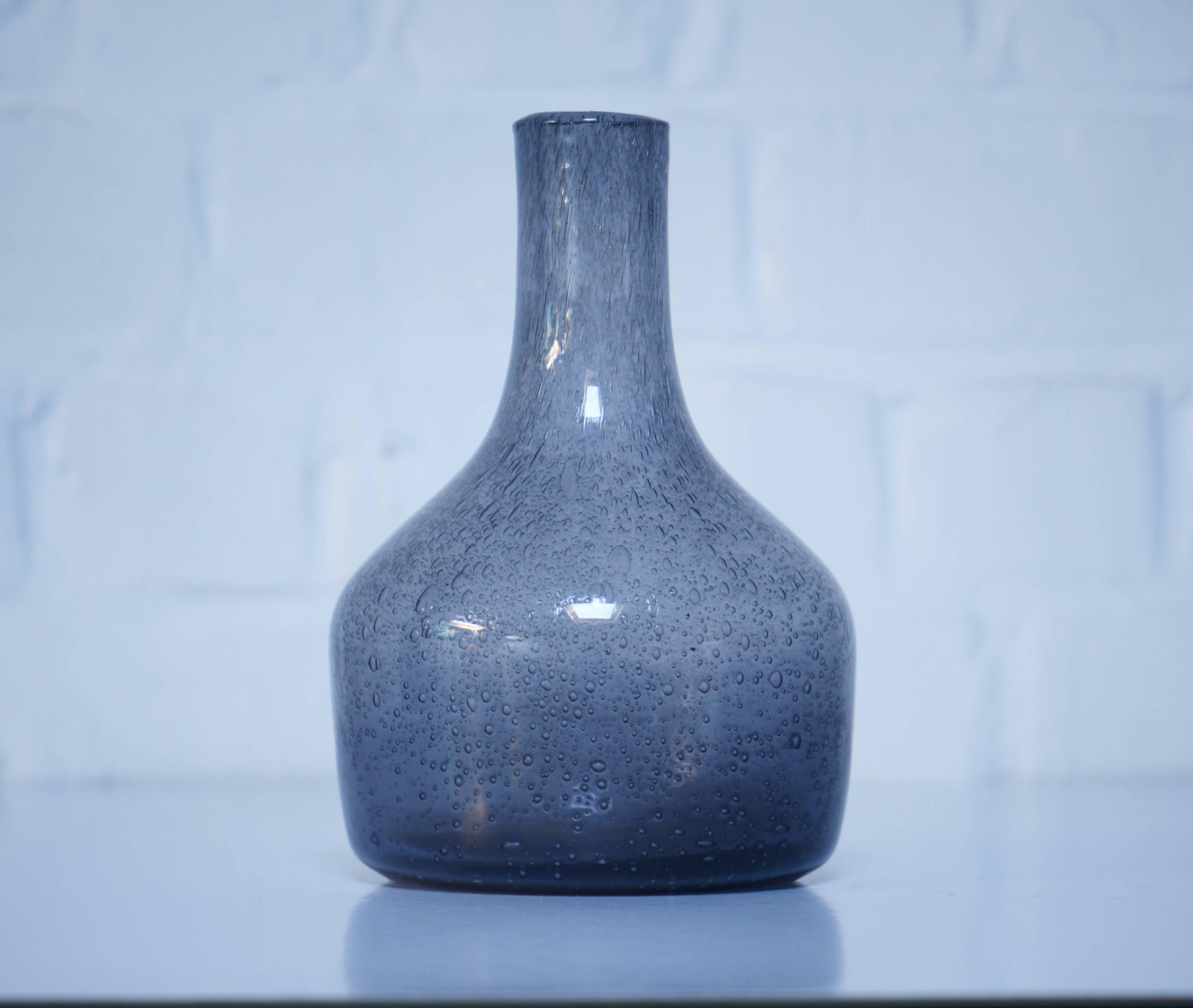 Art Glass Erik Hoglund Set of Nine Unique Glass Vases by the Artist for Boda, Sweden For Sale