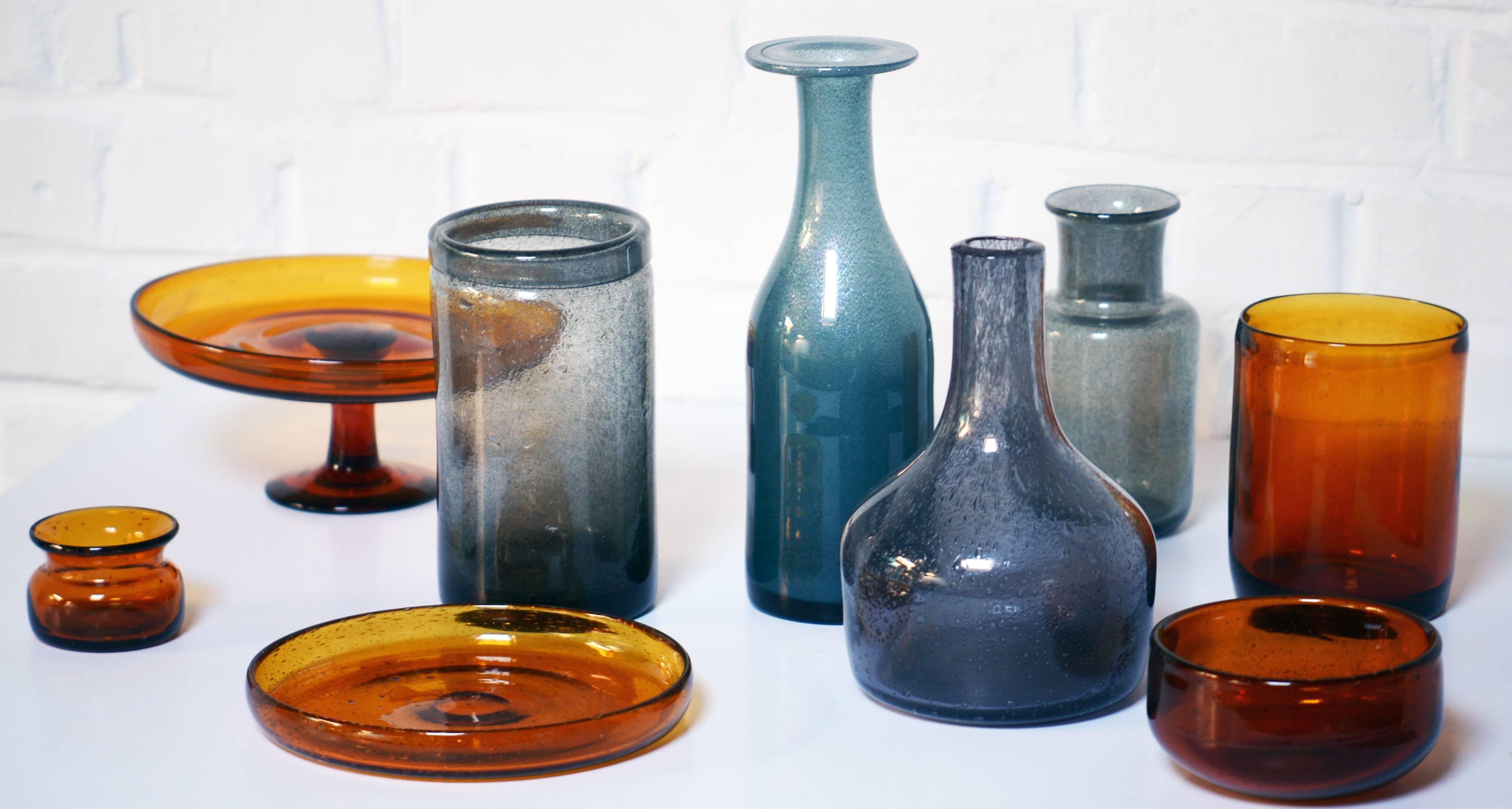 Swedish Erik Hoglund Handmade Vase by the Artist for Boda, Sweden, 1960s