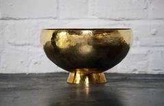 Robert Essen Handmade Hammered Brass Bowl, Sweden, 1970s
