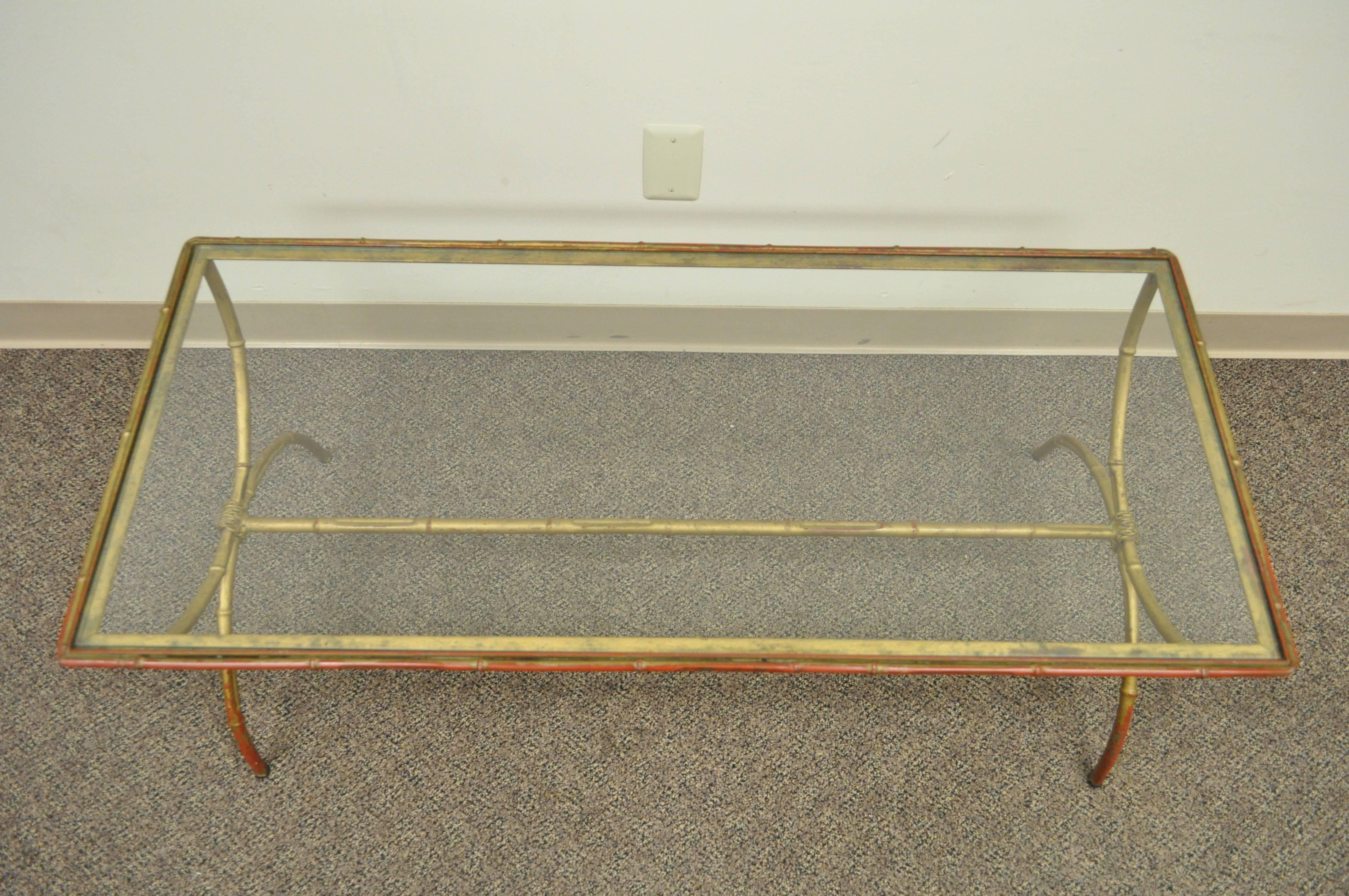 gold bamboo coffee table