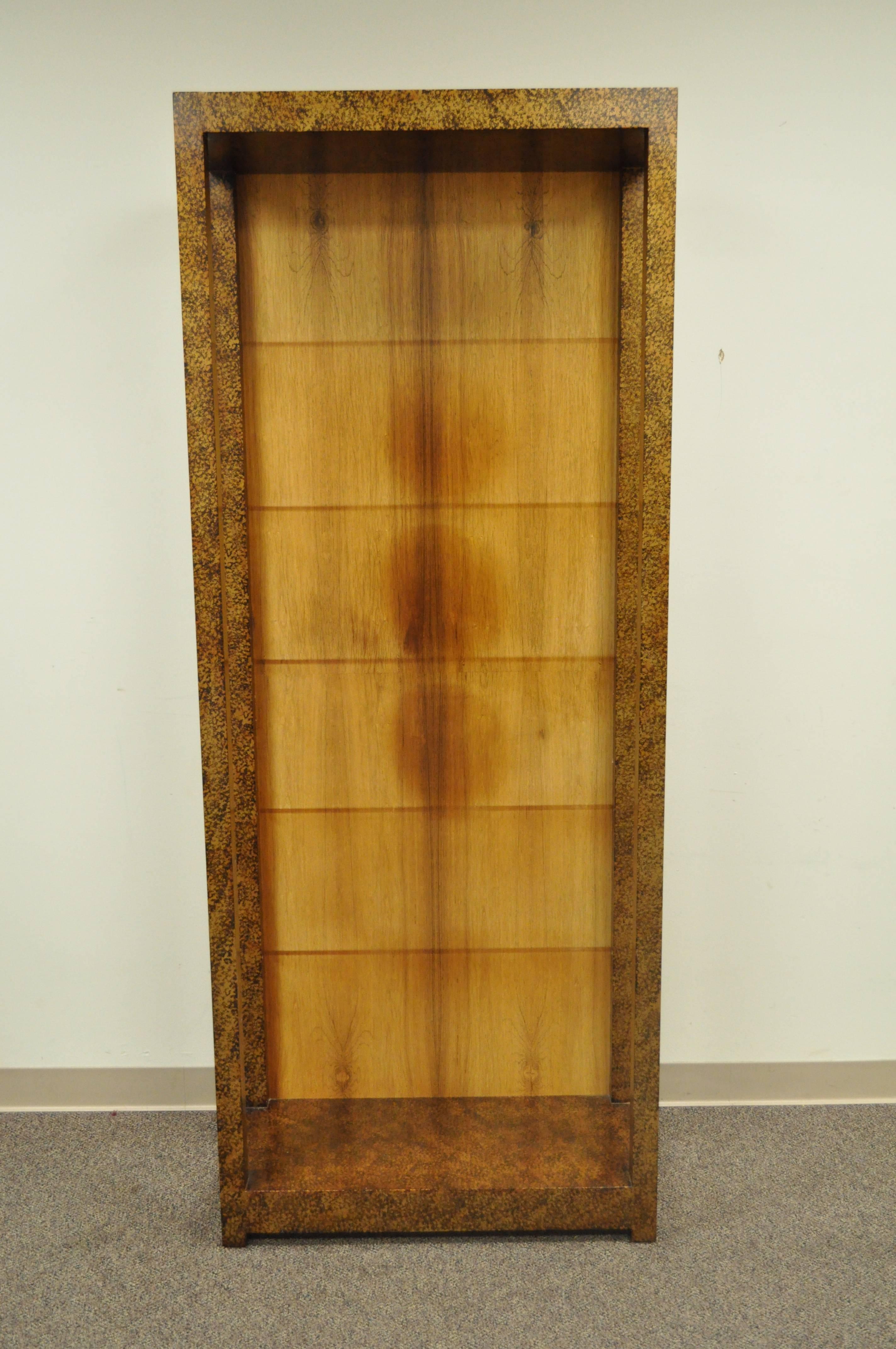 20th Century Mid-Century Modern Rosewood & Glass Henredon Oil Drop Etagerè Bookcase Shelf