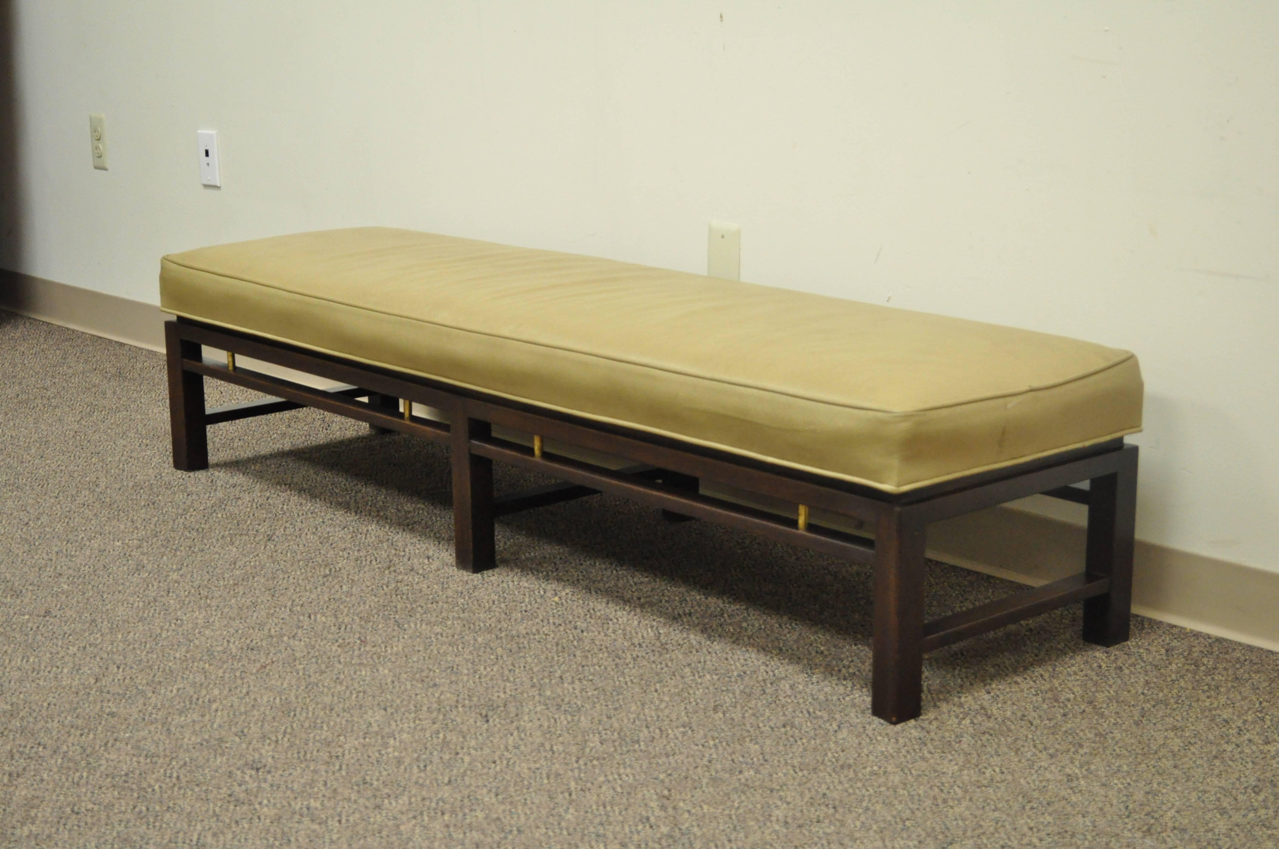 mid century upholstered bench