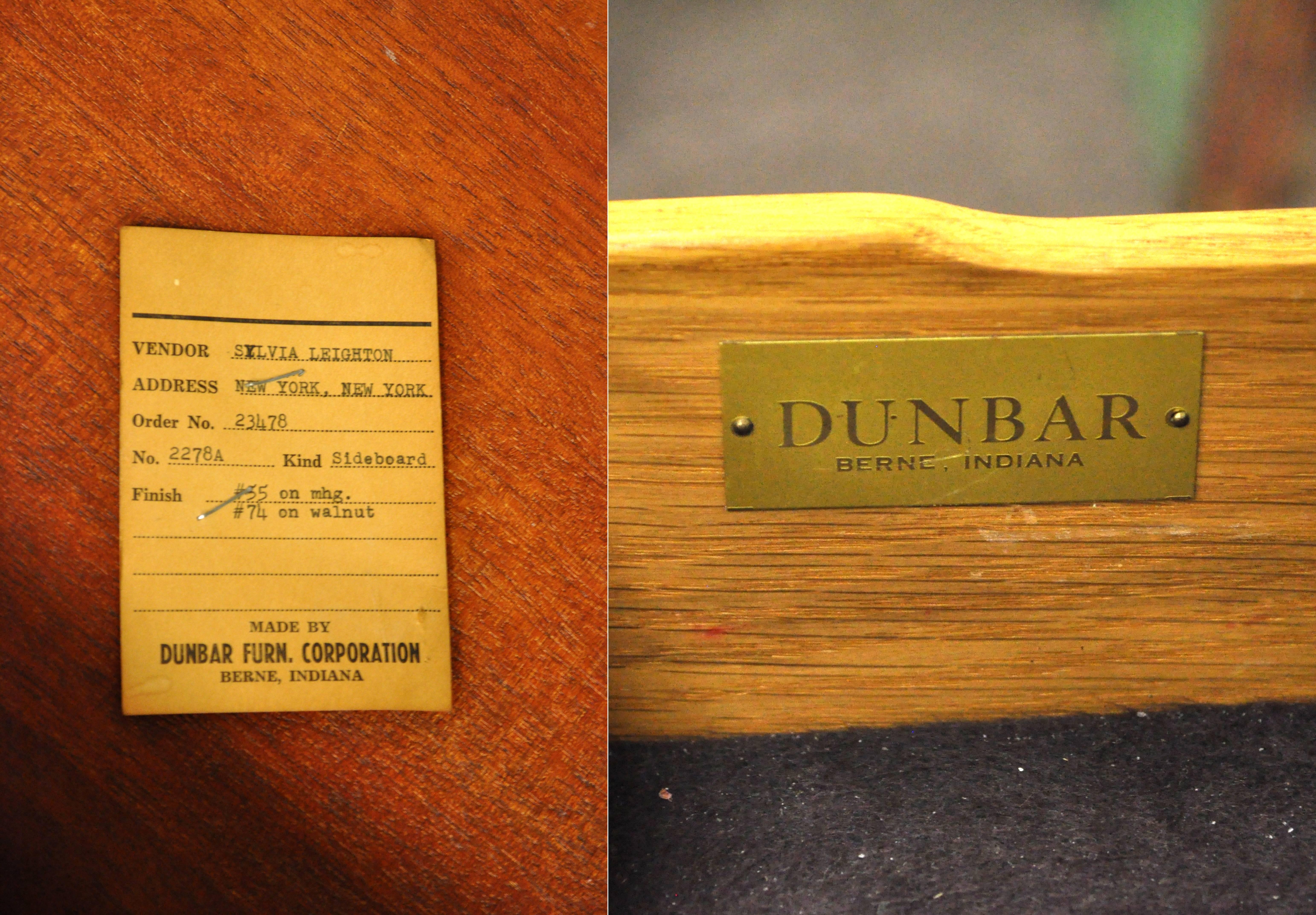 Mid-Century Modern Edward Wormley for Dunbar Mahogany Sliding Door Sideboard or Credenza Cabinet For Sale