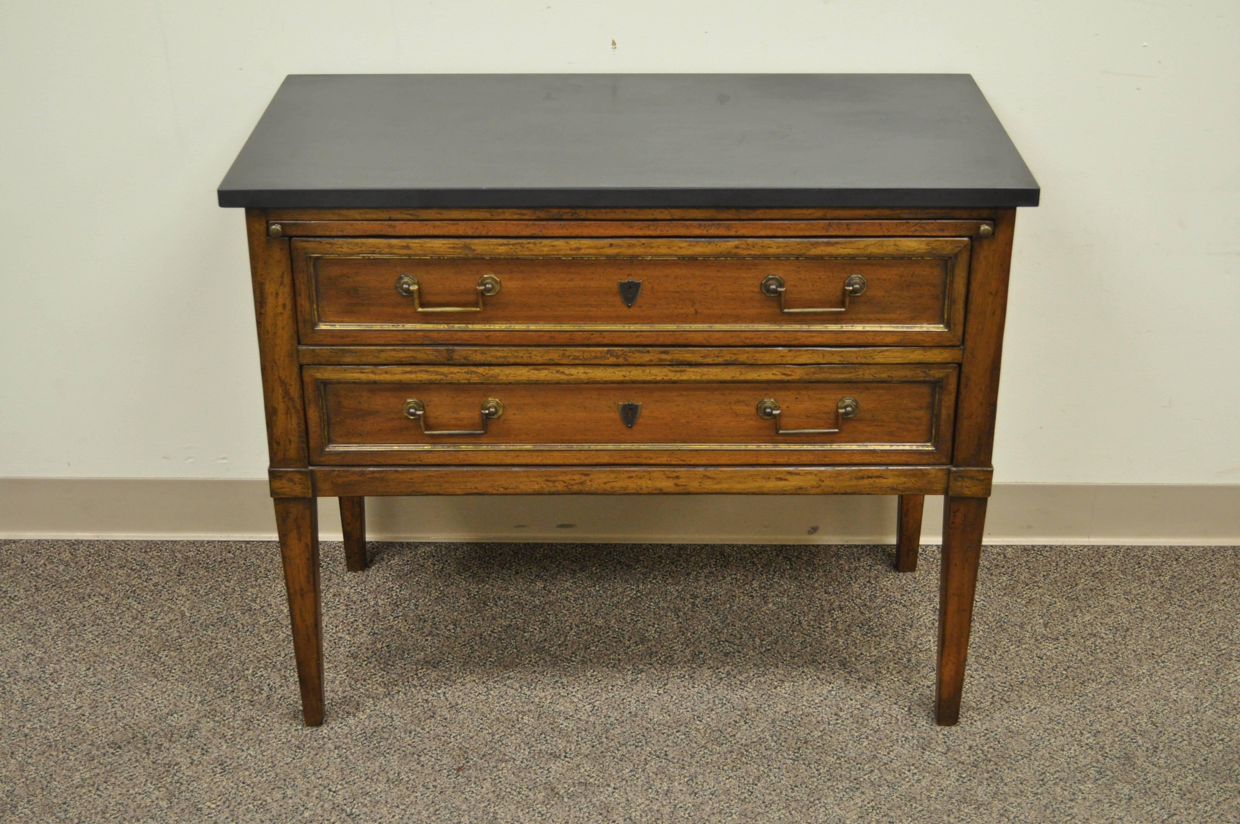 Customwood Harrison, Ny French Directoire Style Custom-Made Slate Top Commode 4