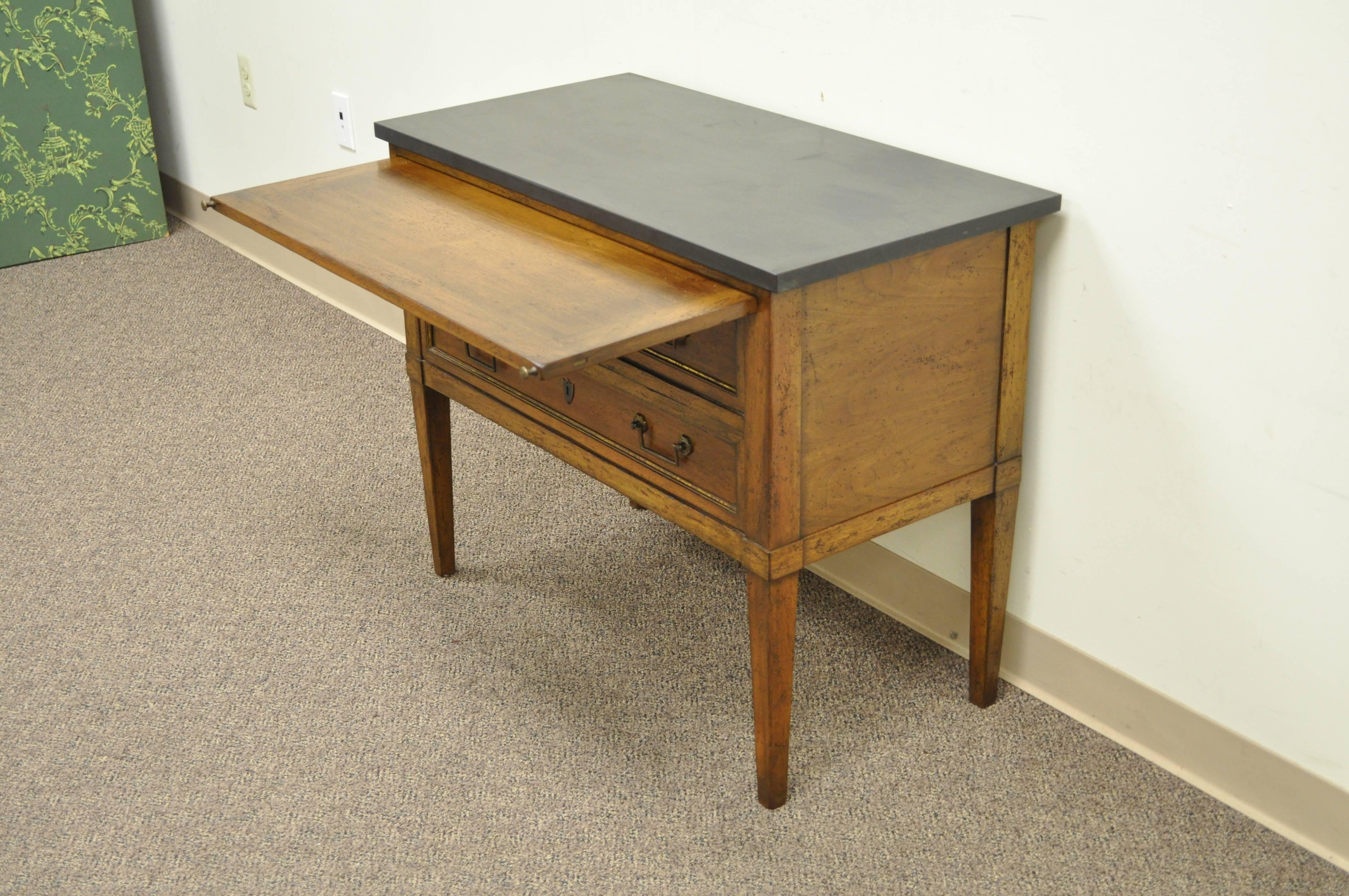 Customwood Harrison, Ny French Directoire Style Custom-Made Slate Top Commode In Good Condition In Philadelphia, PA