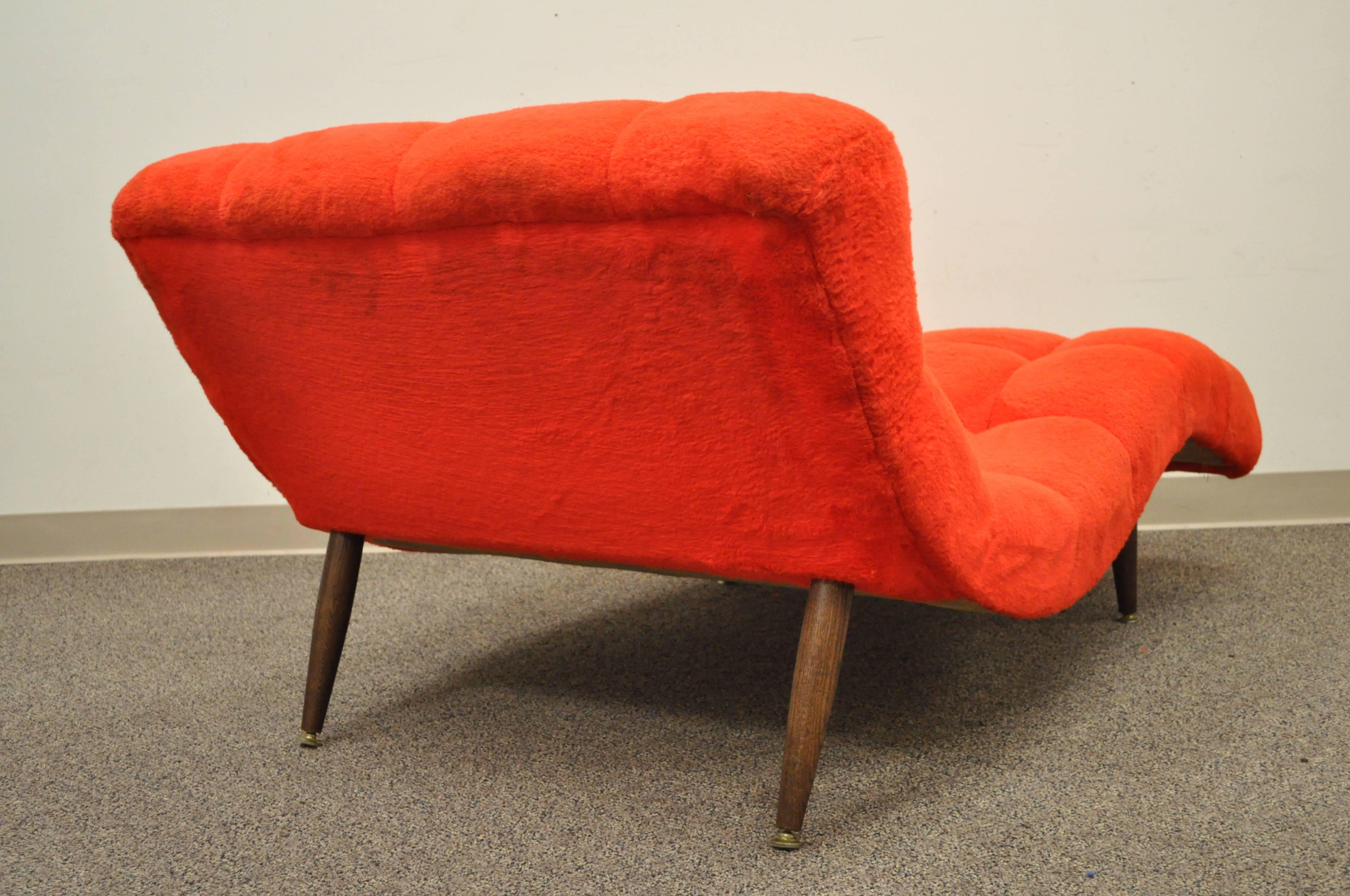 vintage mid century chaise lounge