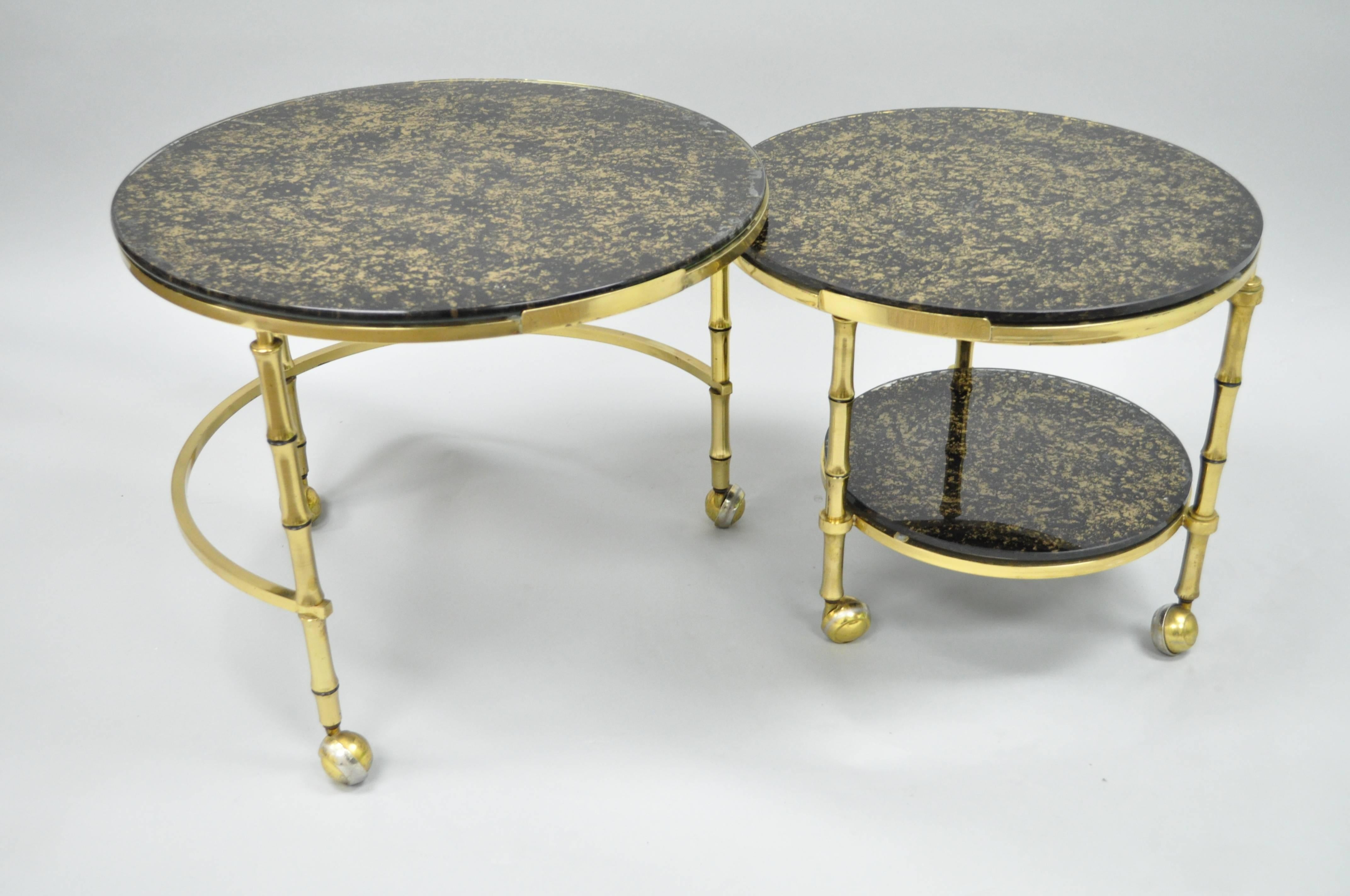 round glass nesting coffee tables