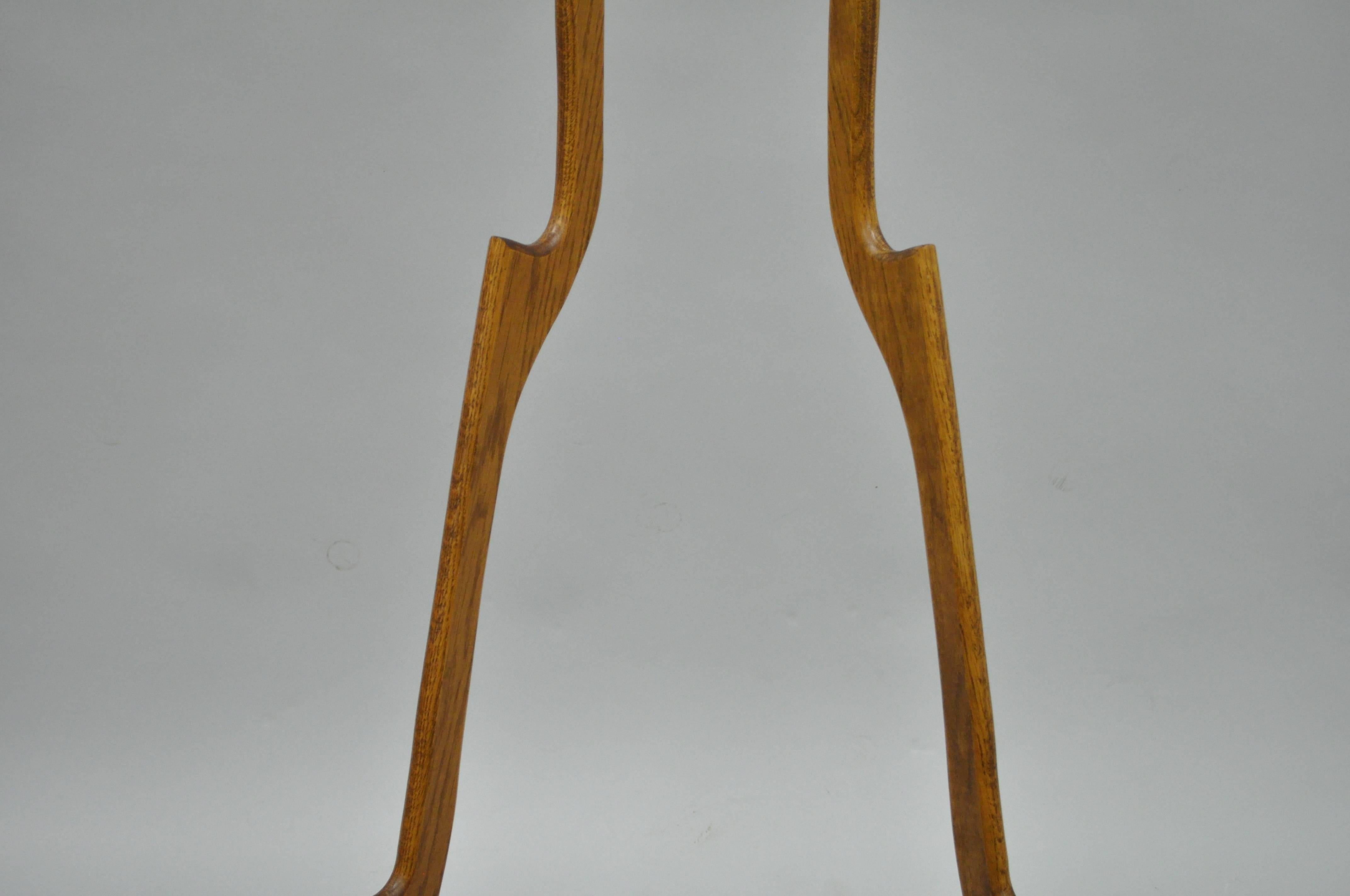 Mid-Century Modern Sculptural Wishbone Mid-Century Danish Modern Oak Folding Art Display Easel