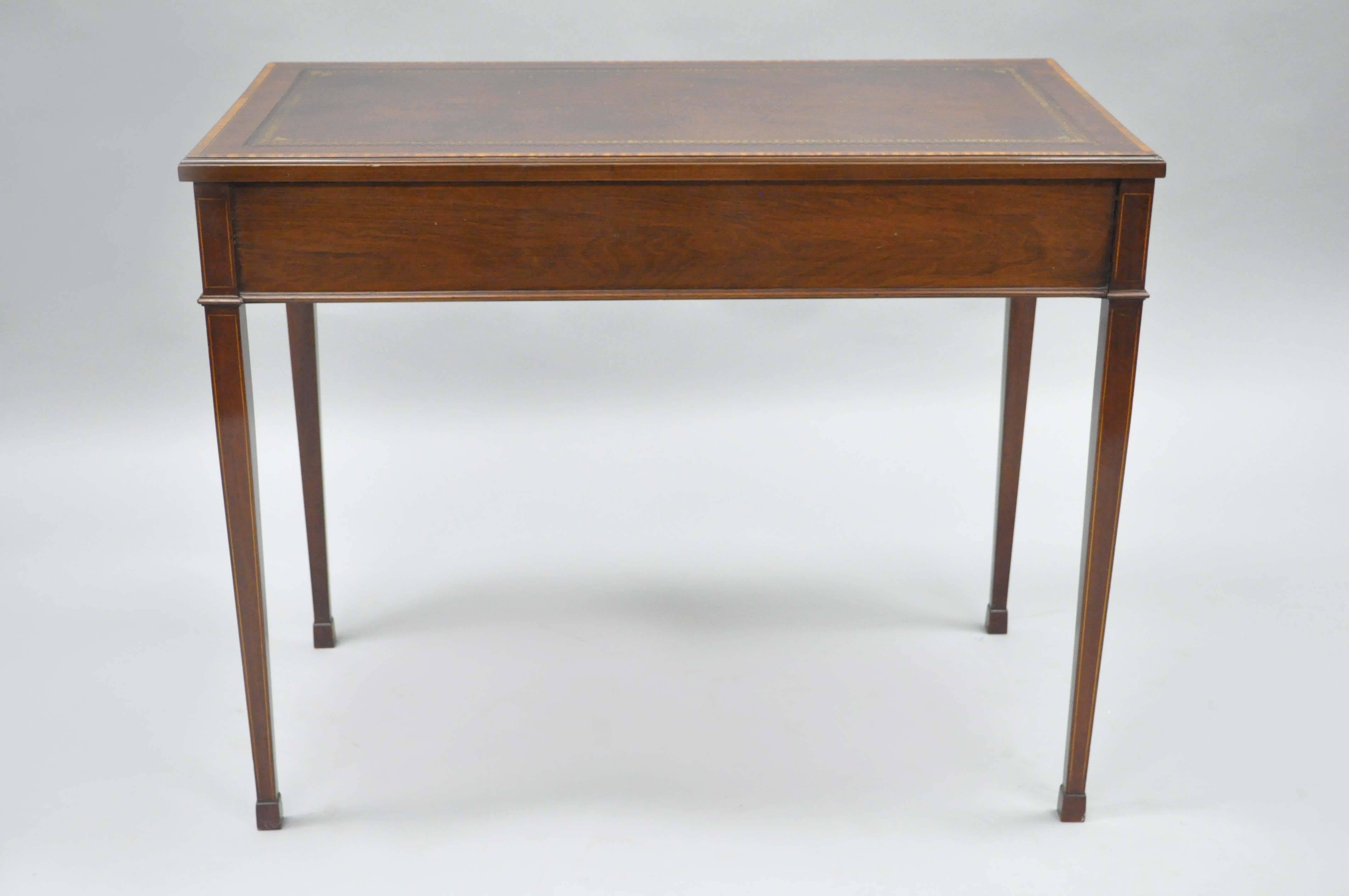 Custom English George III Style Leather Top Petite Writing Desk 3