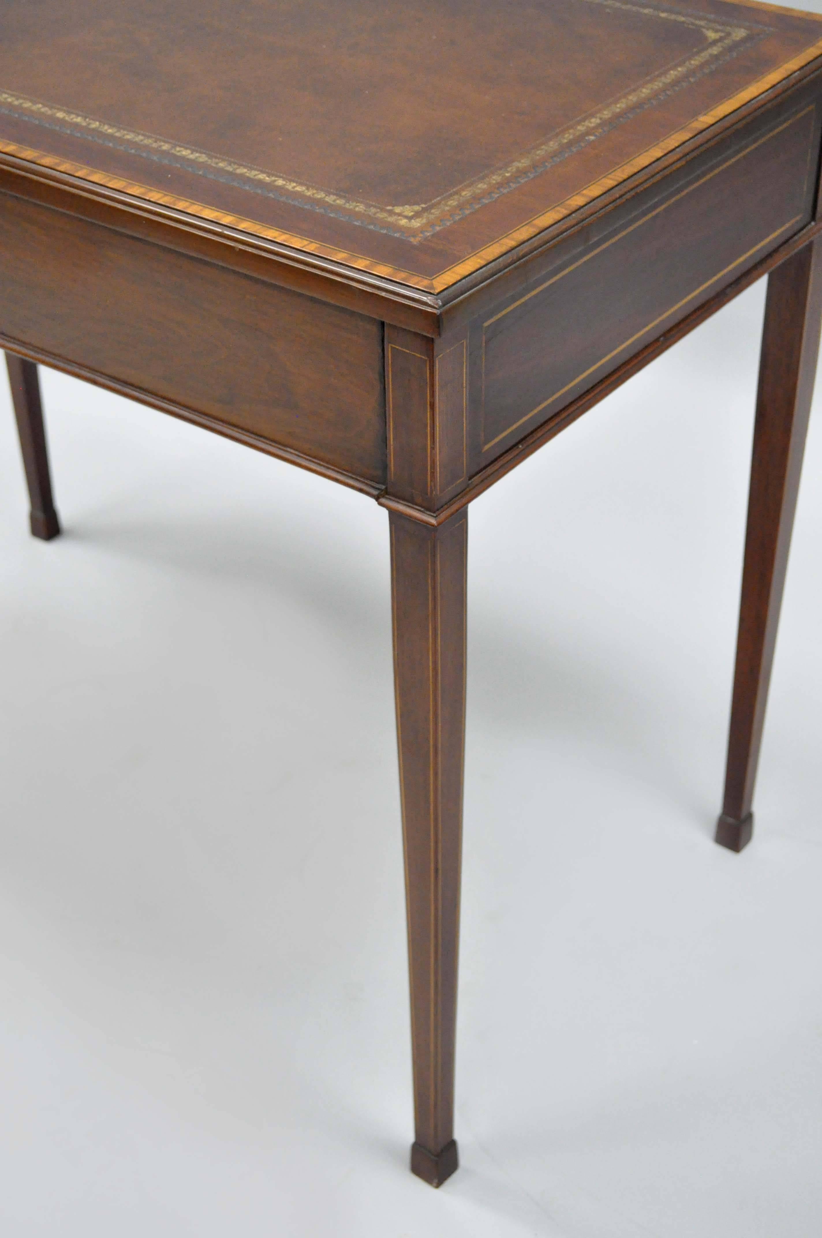 Custom English George III Style Leather Top Petite Writing Desk 4