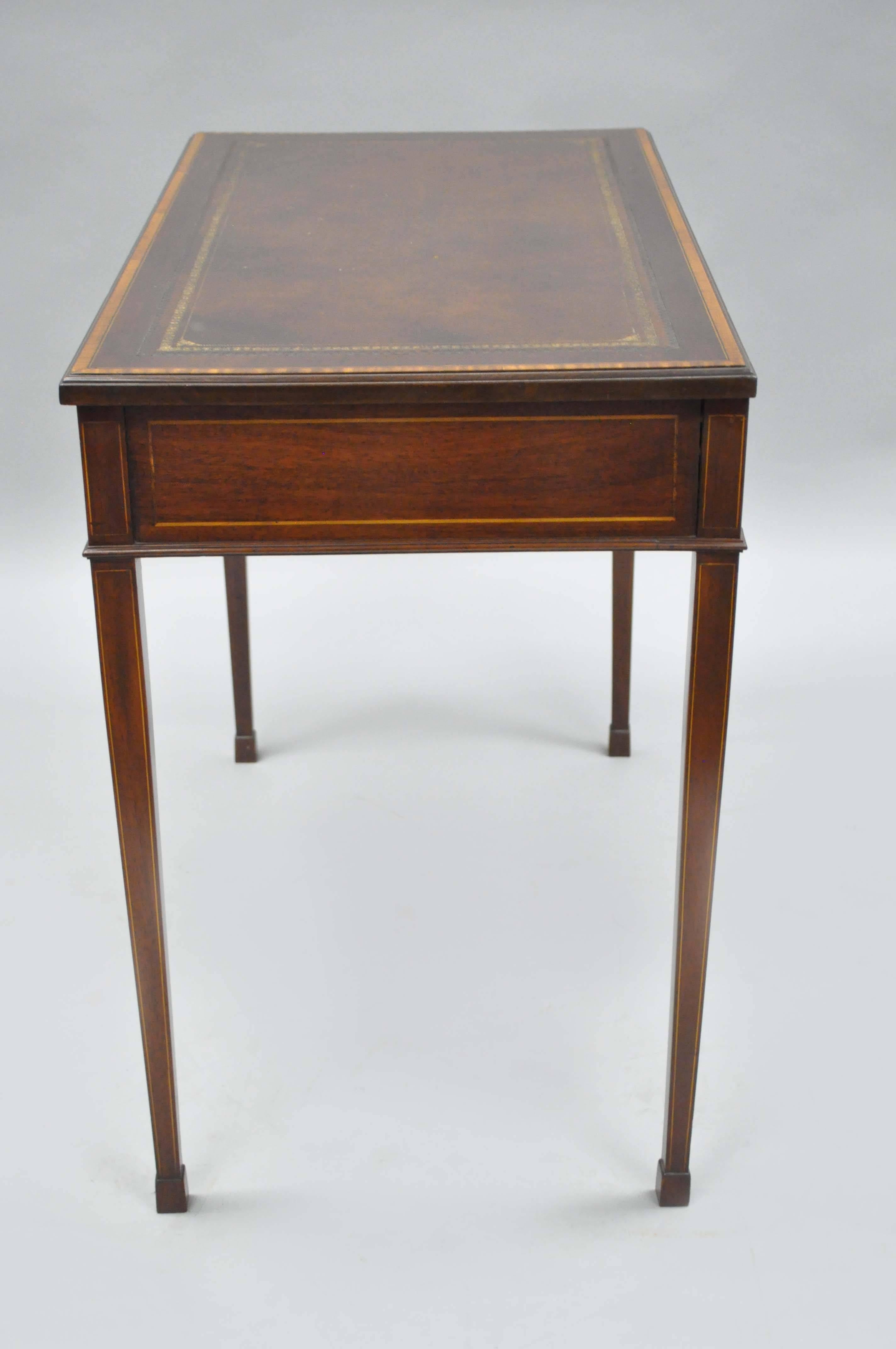 Custom English George III Style Leather Top Petite Writing Desk 2