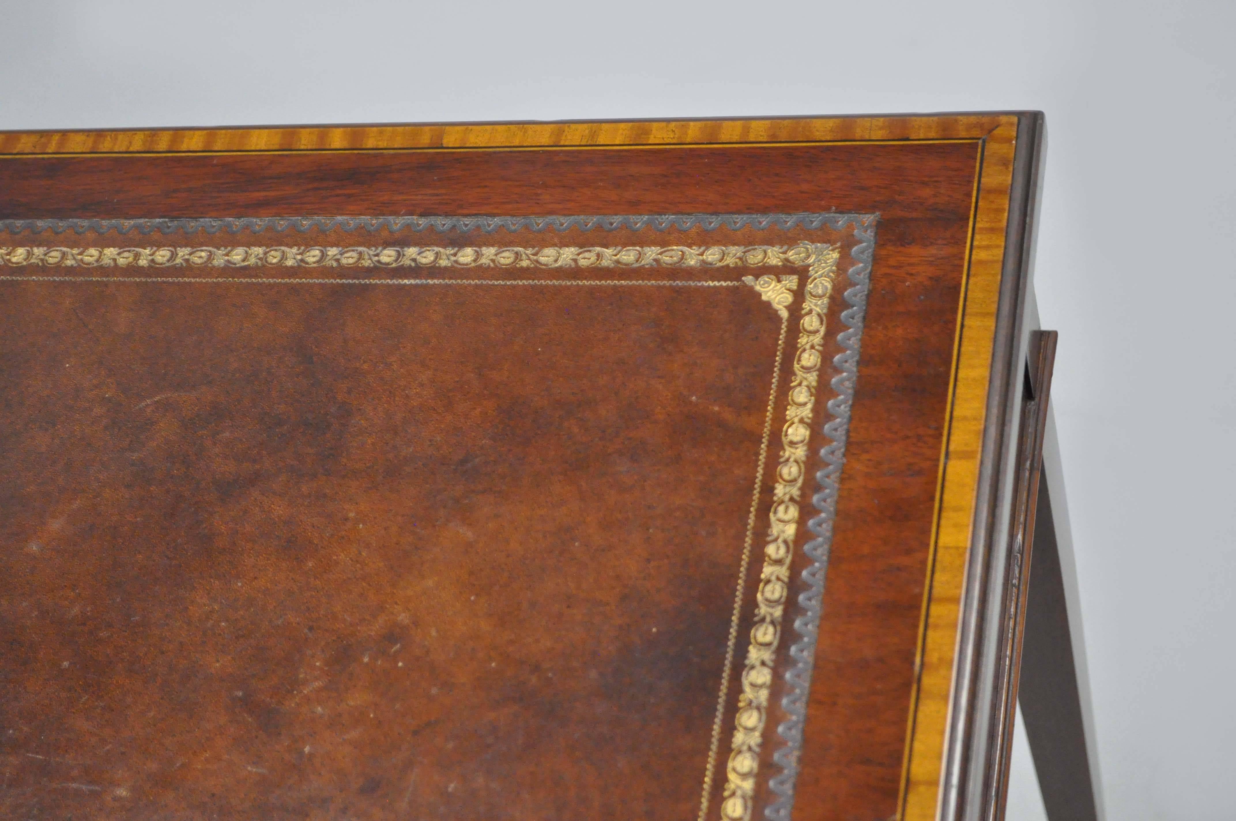 Custom English George III Style Leather Top Petite Writing Desk 1