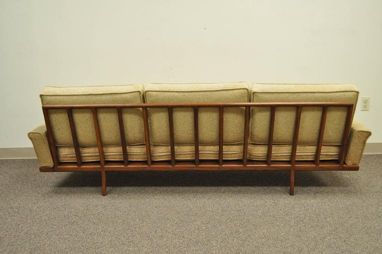 Upholstery Mel Smilow Smilow Thielle Mid Century Danish Modern Teak Wood Frame Sofa Couch For Sale