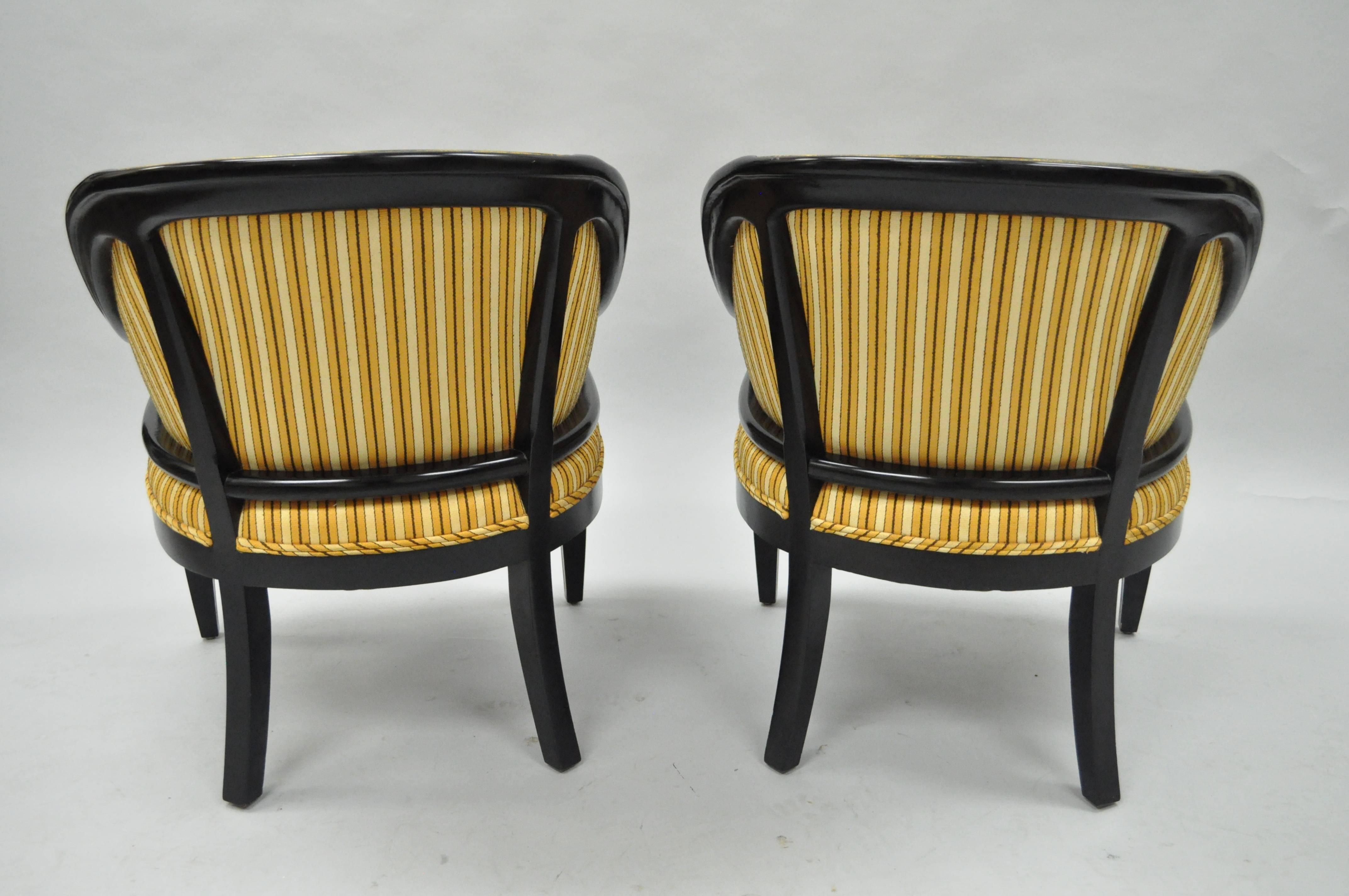 black and gold accent chairs