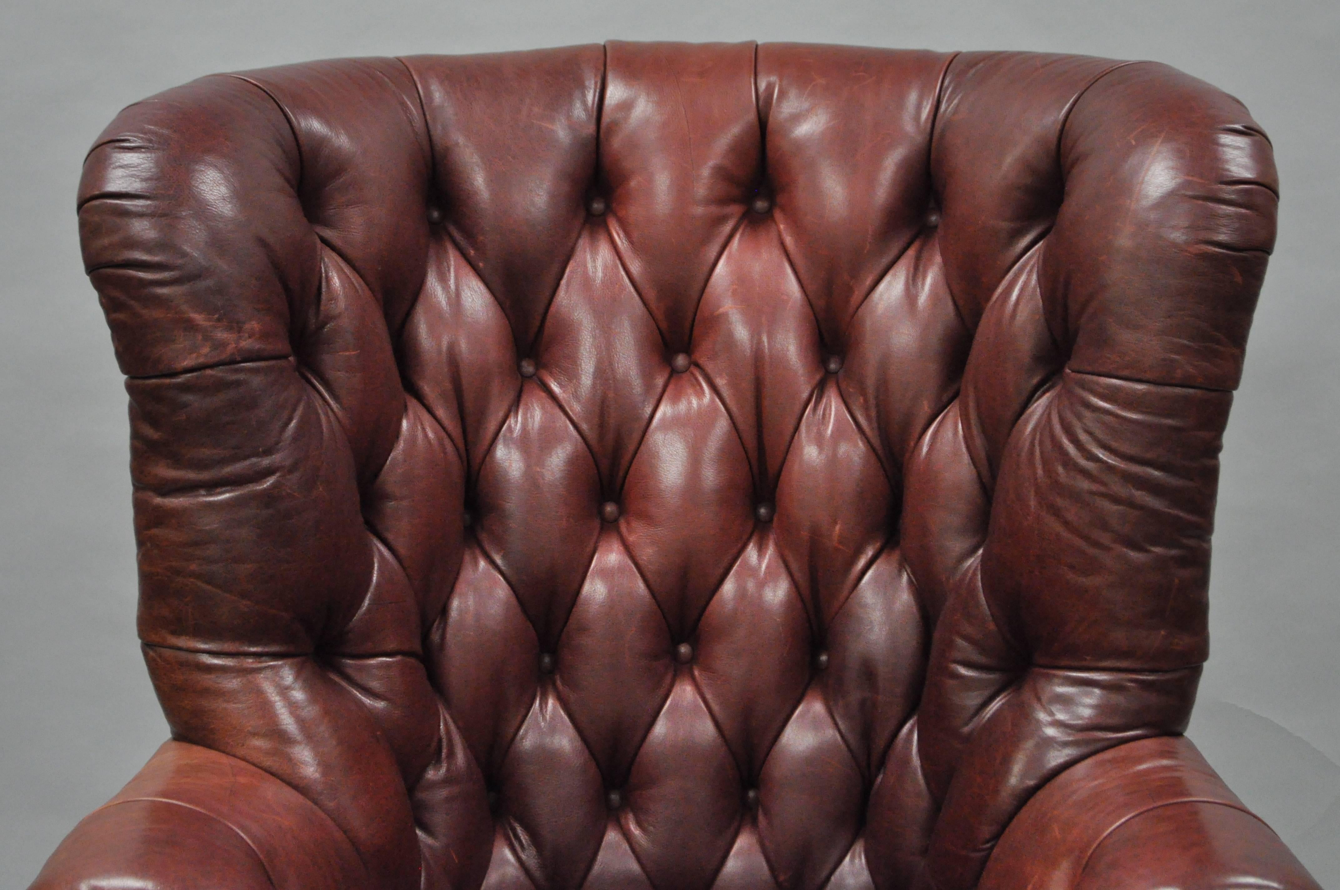 tufted leather chair