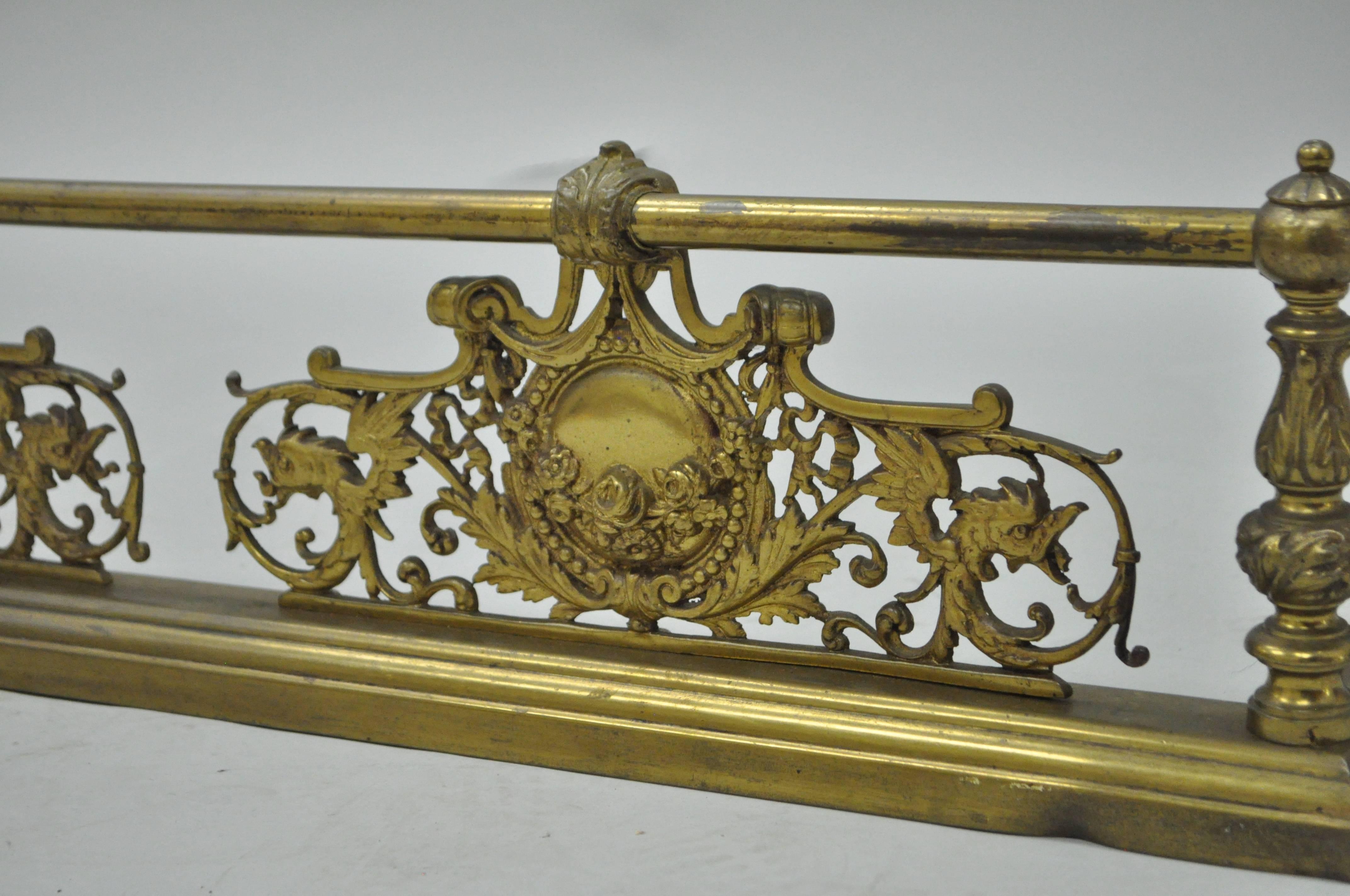 brass fireplace mantel