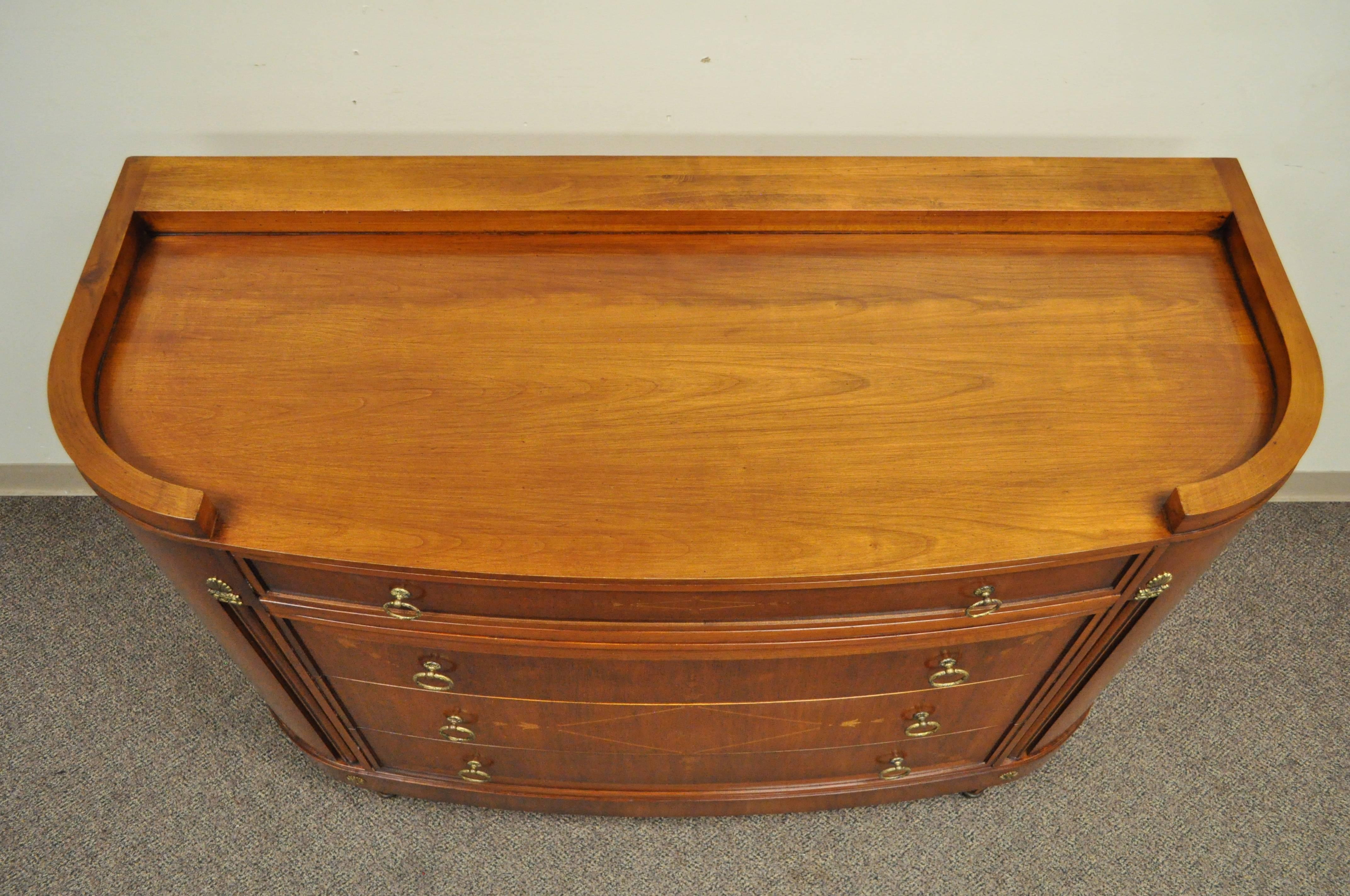 20th Century French Louis XVI Cherry Italian Demilune Sideboard Buffet by Buying & Design