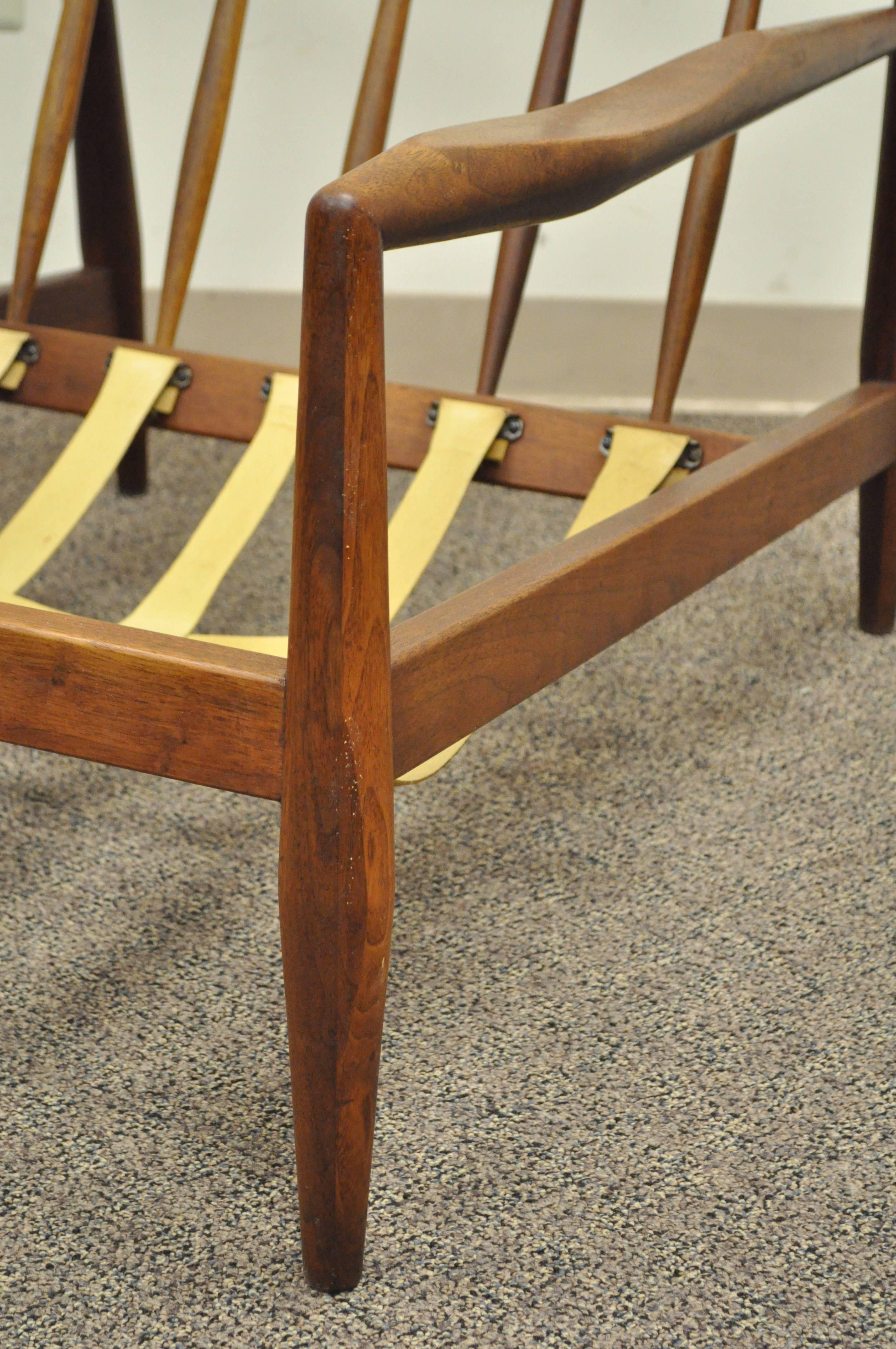 mid century walnut chair