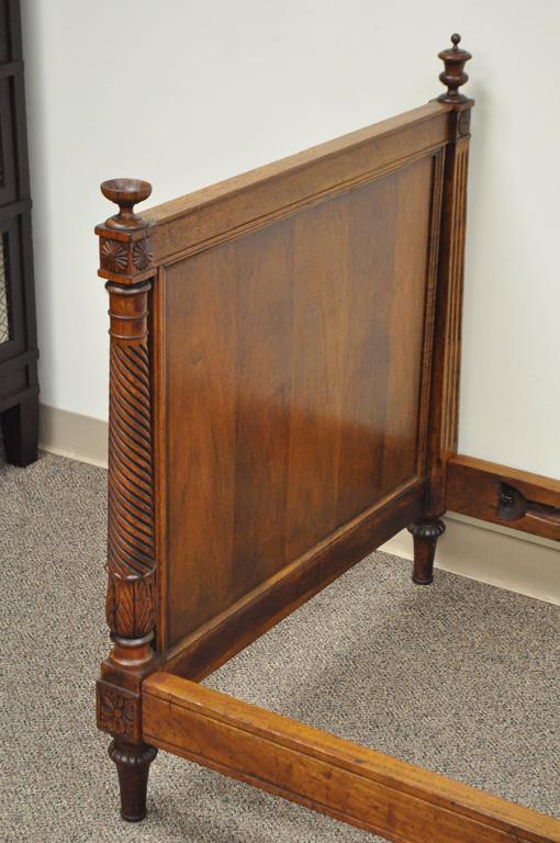 Antique French Louis XVI Directoire Style Carved Walnut Italian Daybed