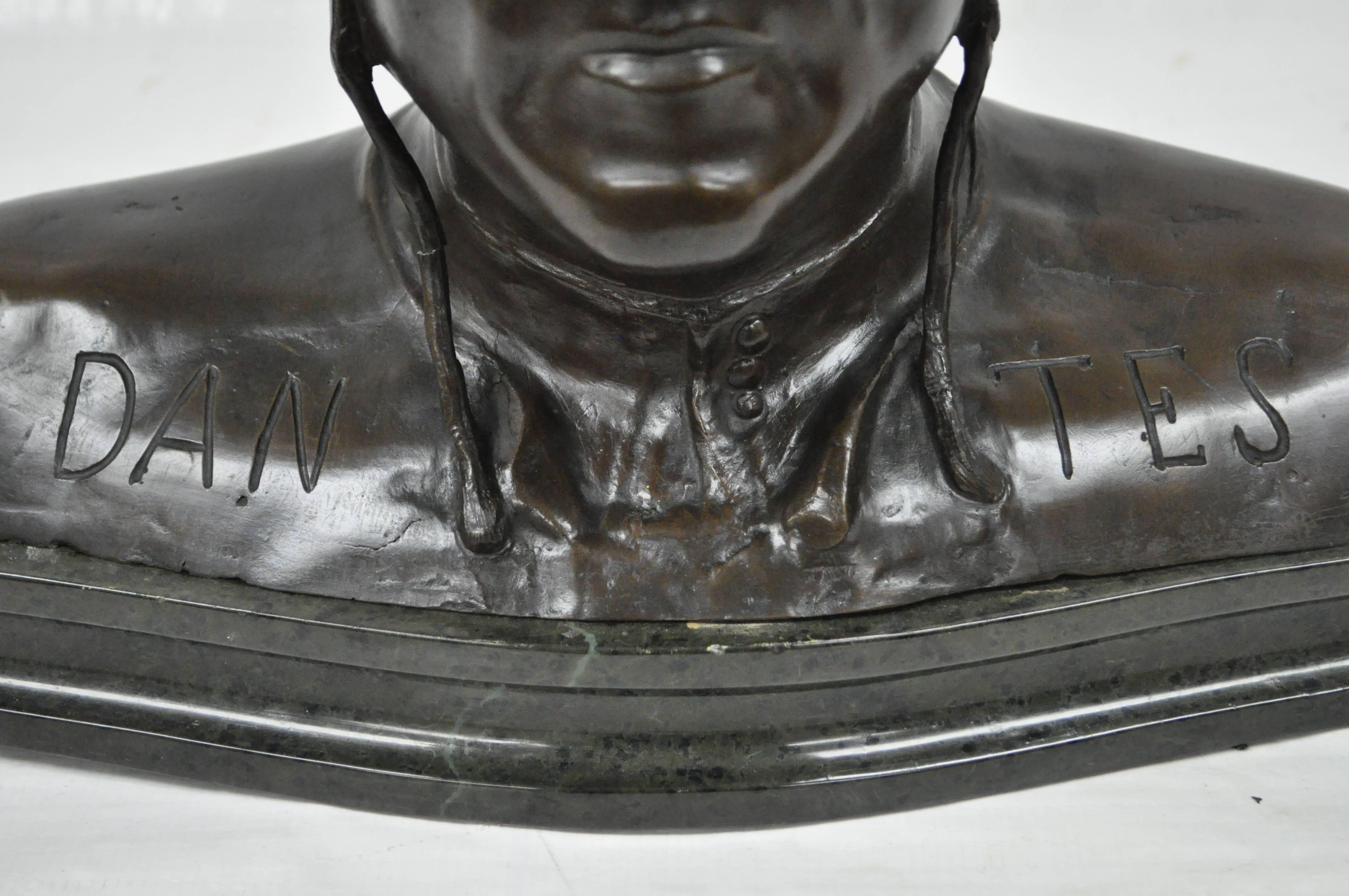 dante bronze bust