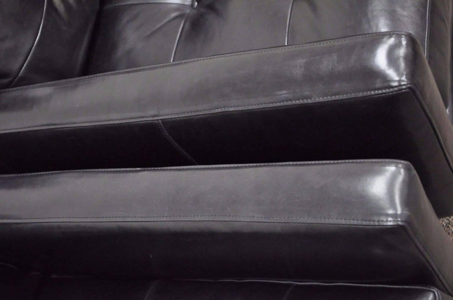 crate & barrel leather chairs