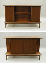 Lane Altavista “First Edition” Tambour Door Bookcase Front Kneehole Writing Desk