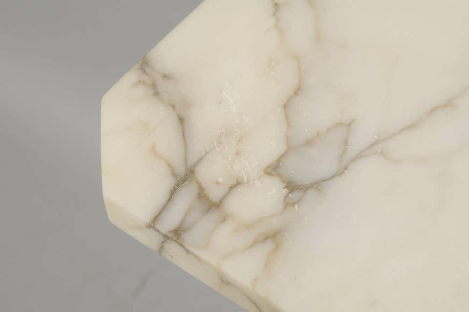 Art Nouveau Carved Alabaster & Marble Lamp on Pedestal Figural Nude Deco Maiden For Sale 1