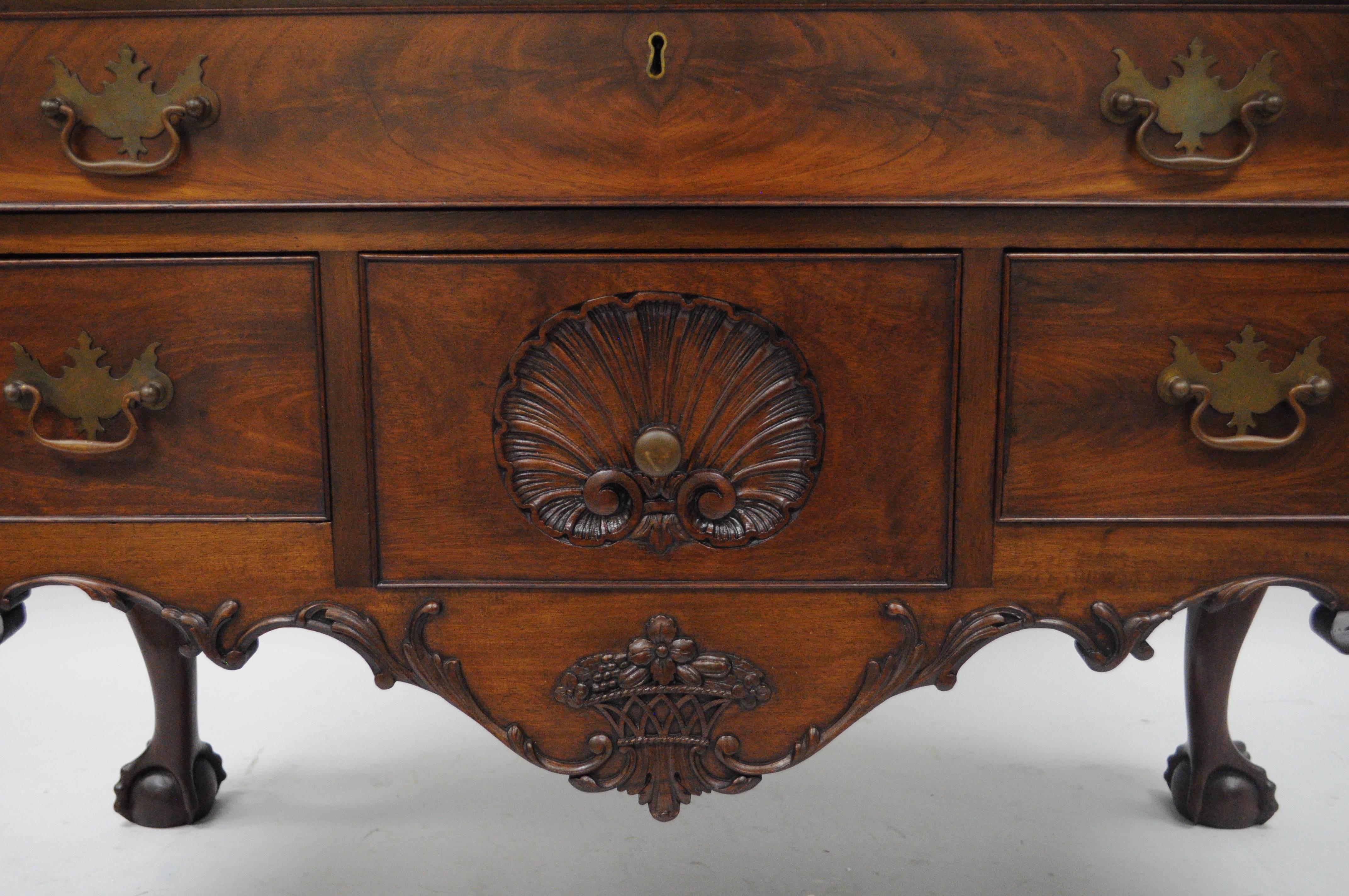 chippendale rococo mahogany highboy