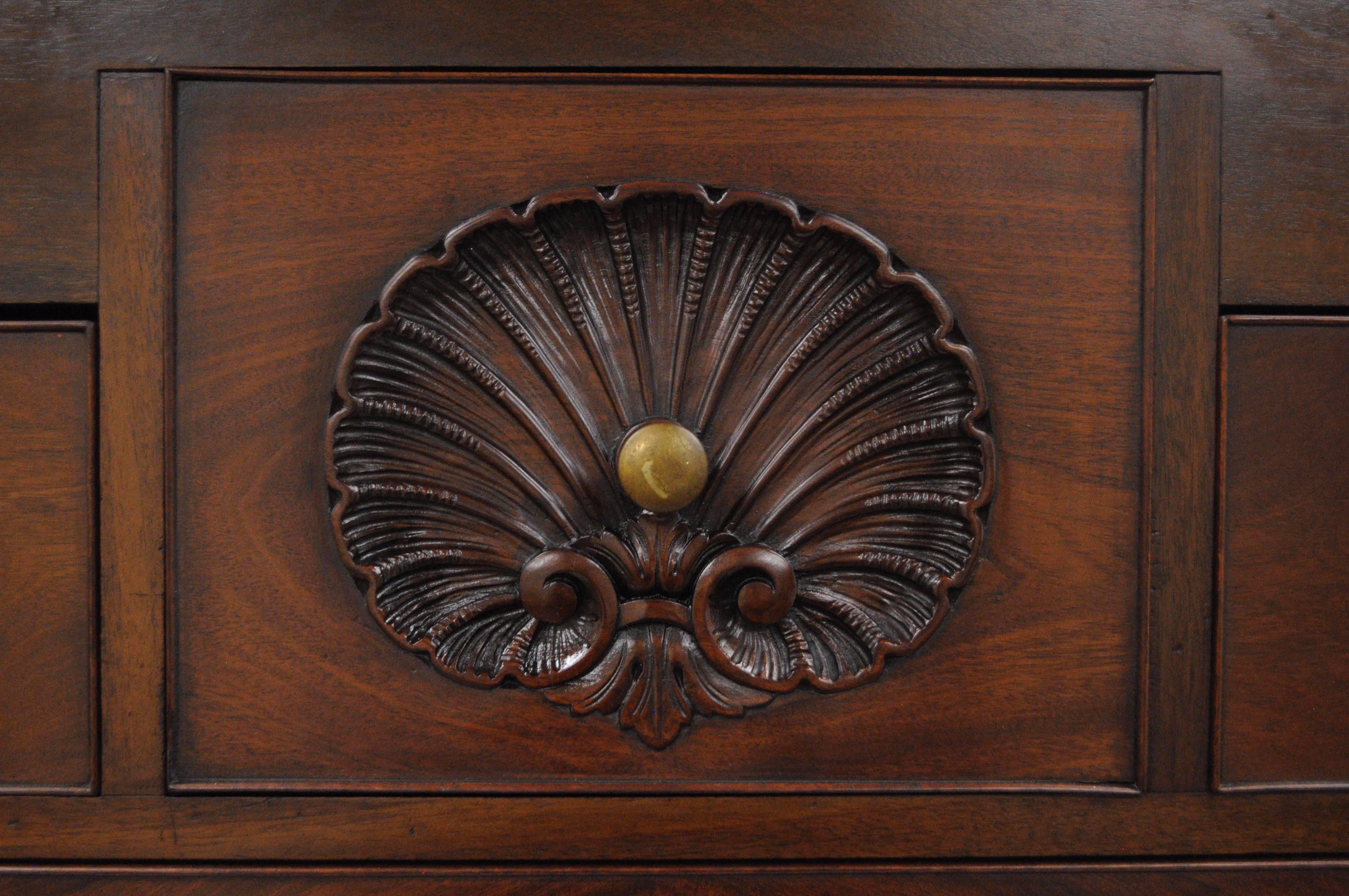 19th Century 19th C. Crotch Mahogany Chippendale Ball and Claw Highboy Tall Chest of Drawers For Sale