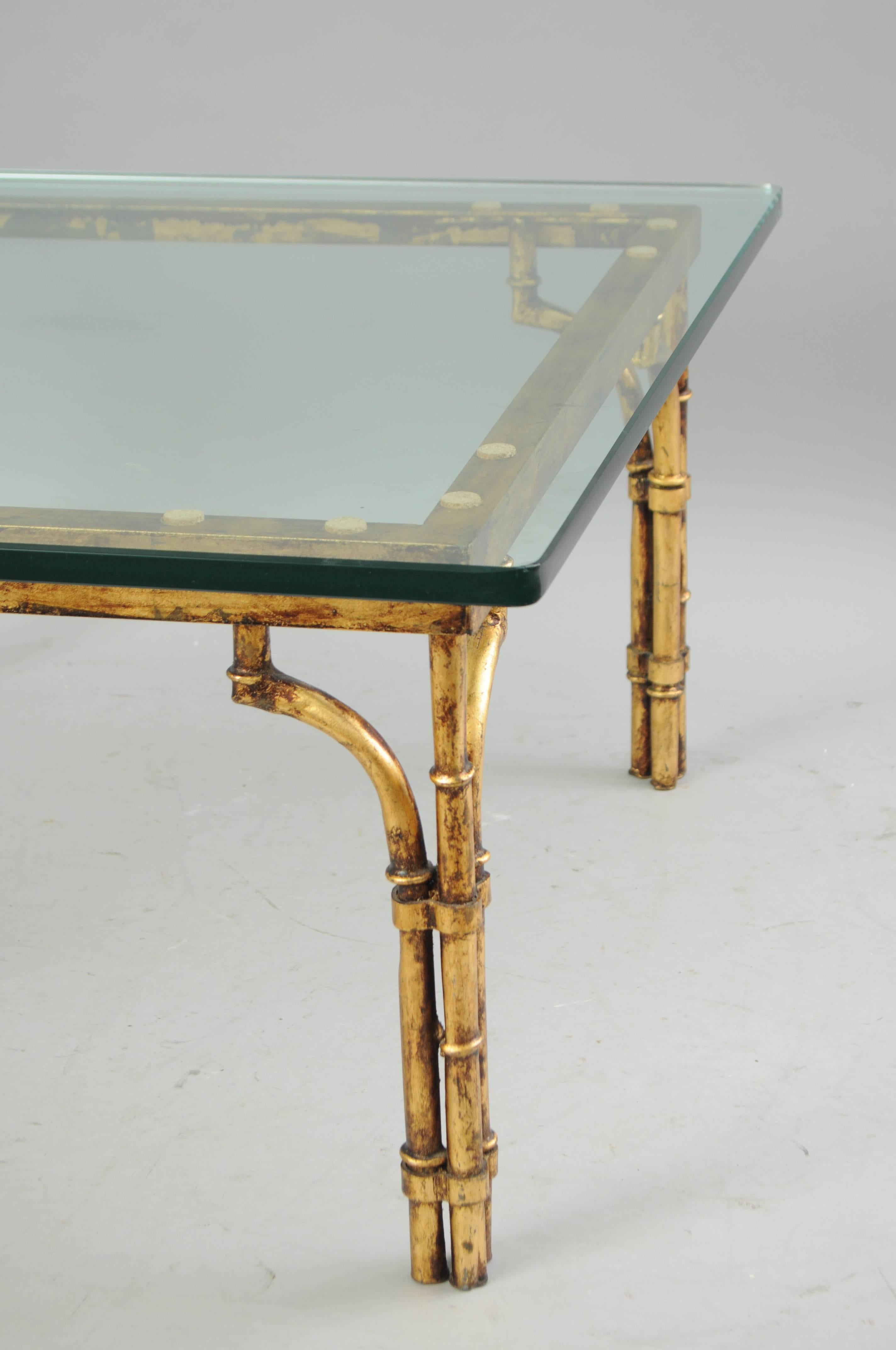 bamboo gold coffee table