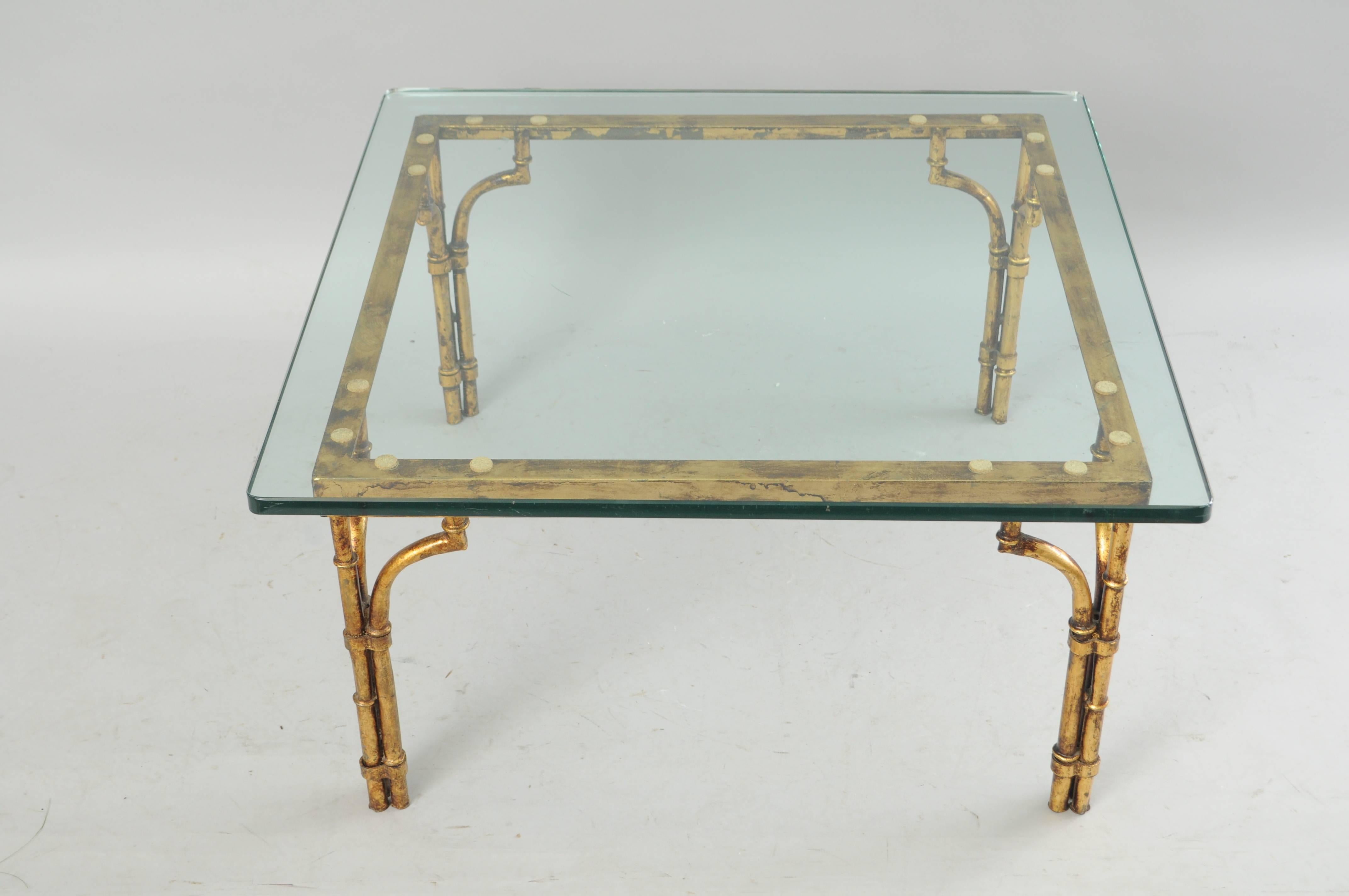 gold bamboo coffee table