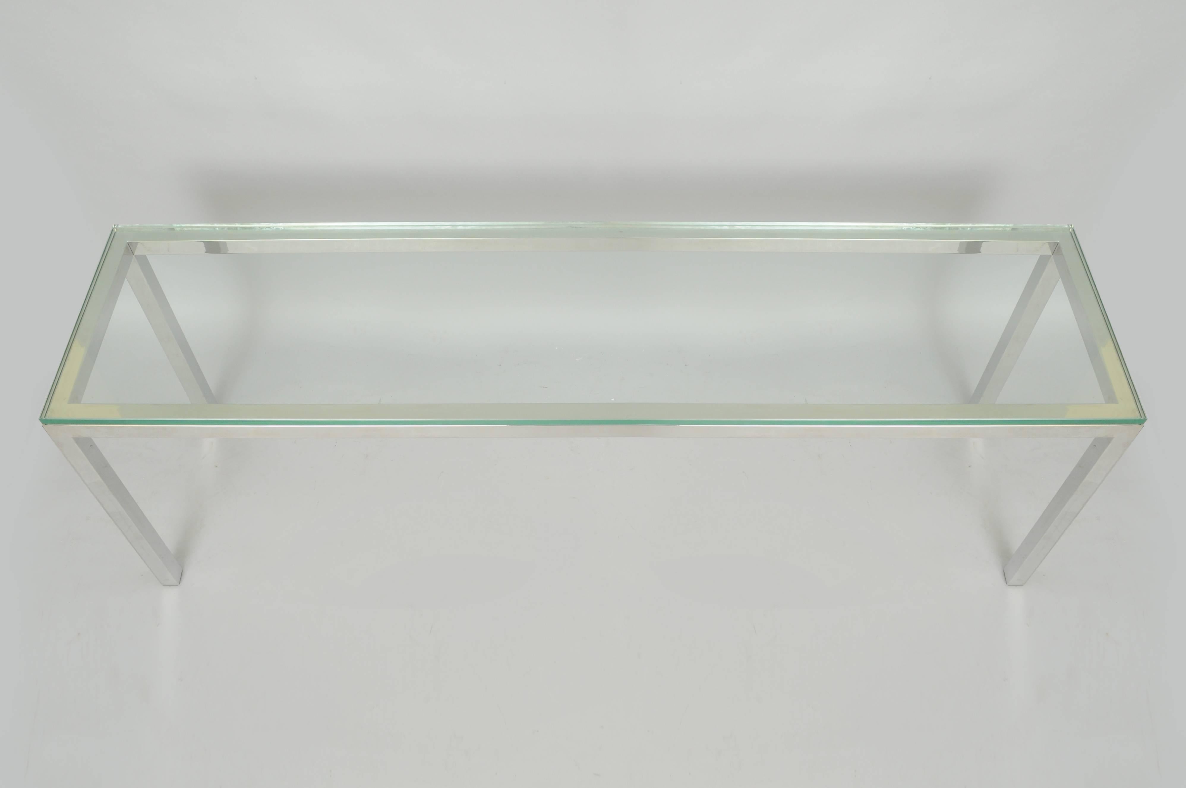 glass long table