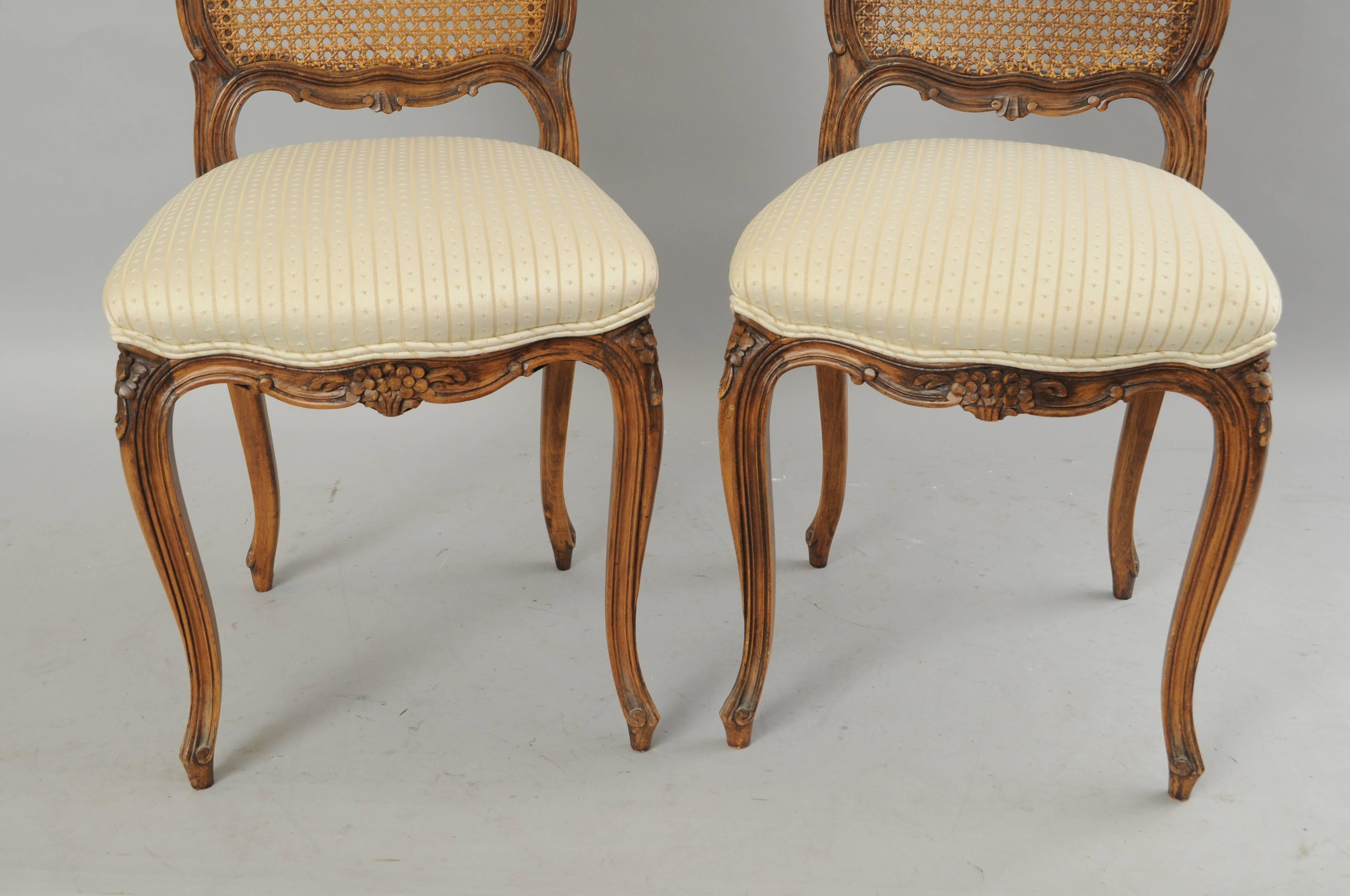 french provincial cane back chairs