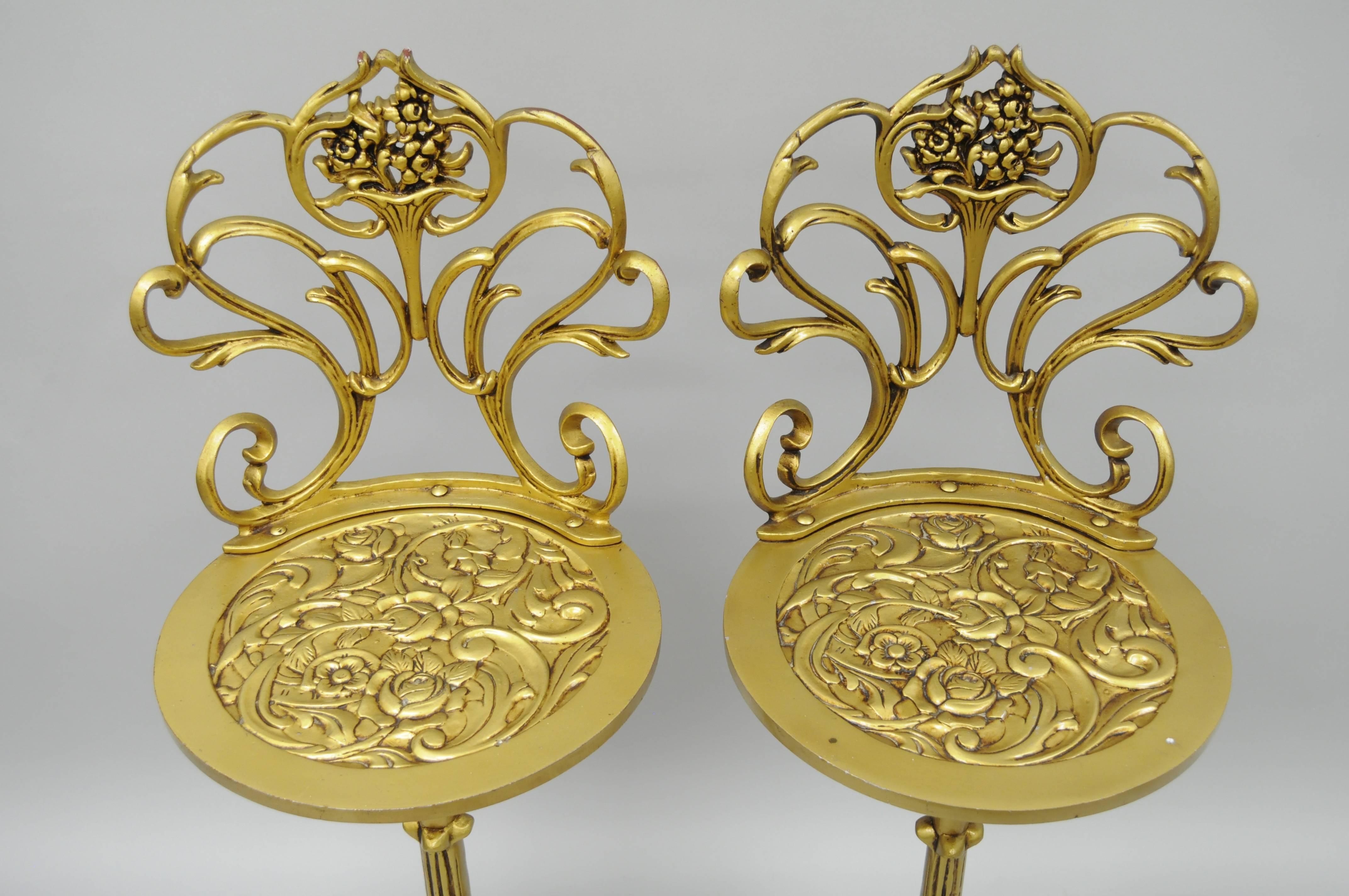 gold bar stools set of 4