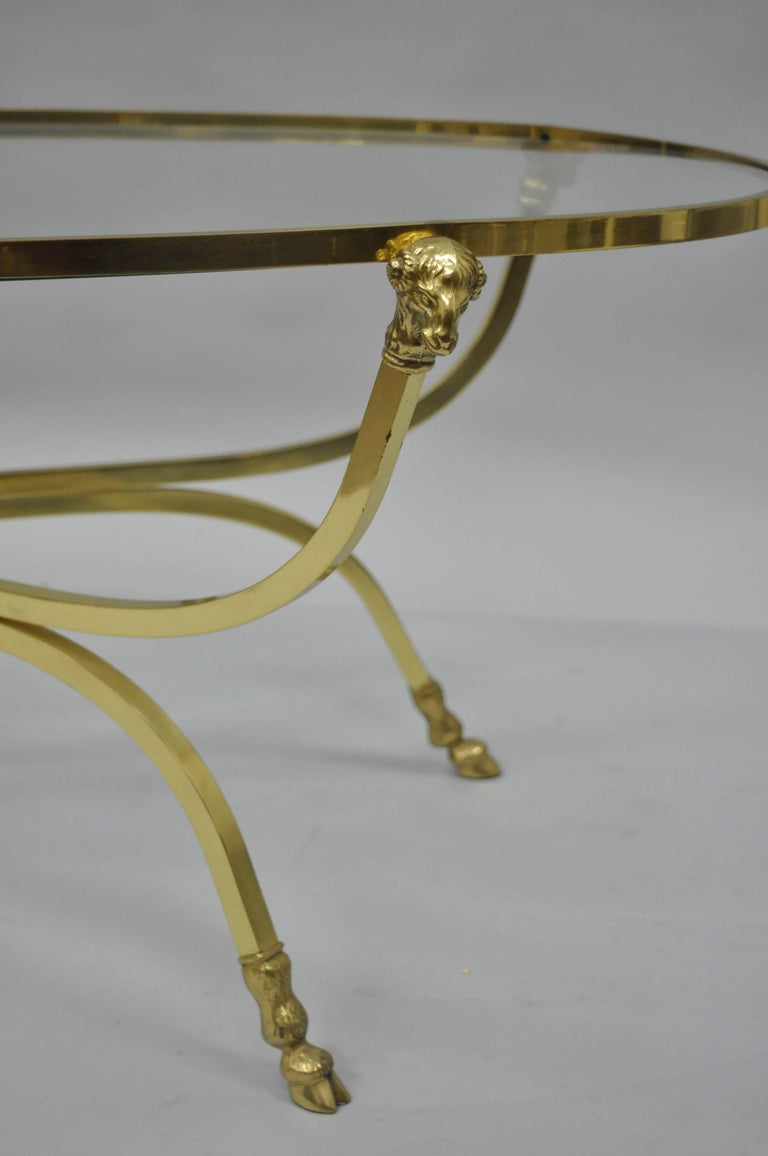 Vintage Italian Brass and Glass Ram Head Hairy Hoof Foot ...