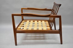 Danish Modern Walnut Lounge Club Chair Spindle Back Adrian Pearsall Style