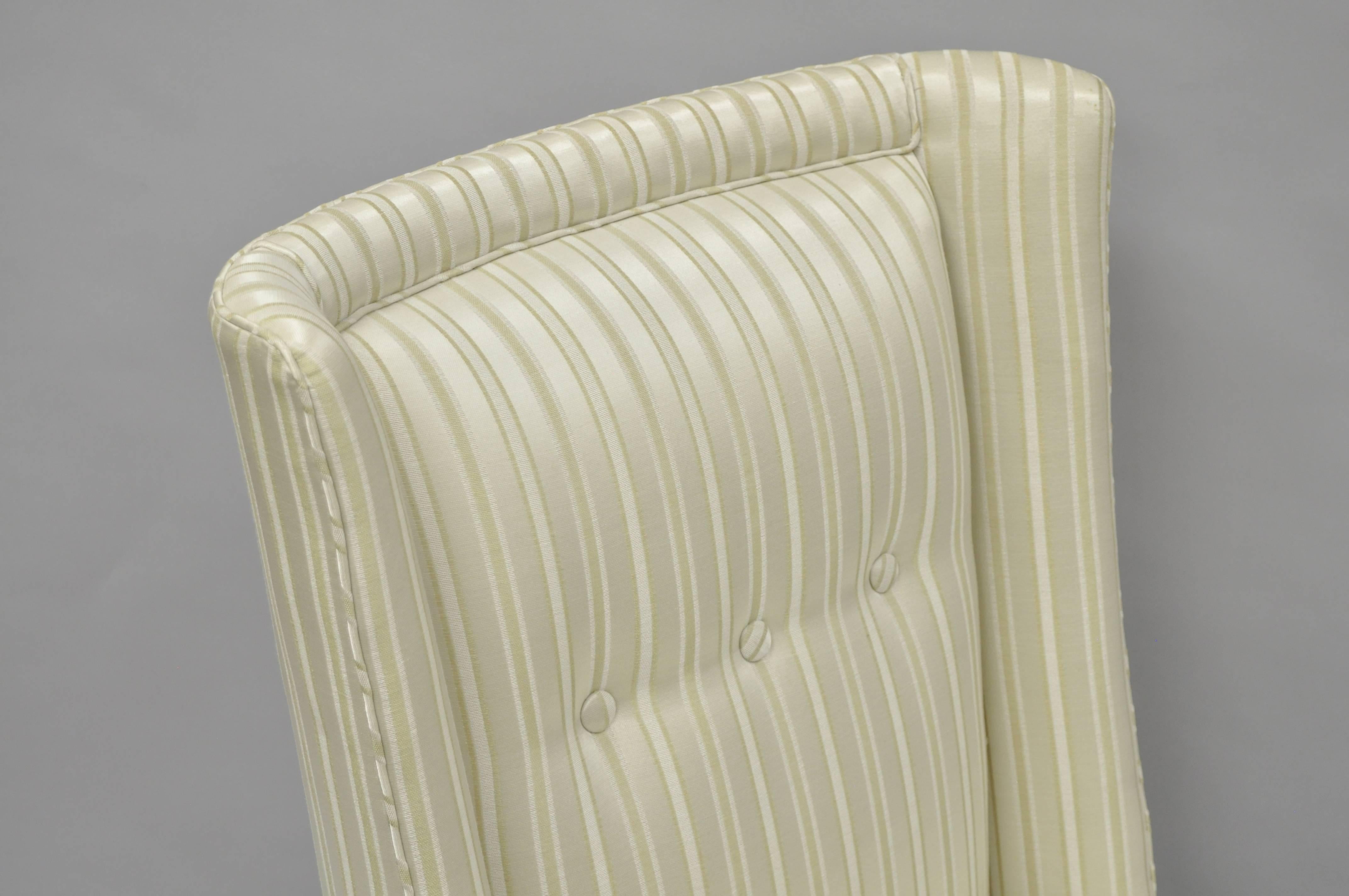 American Paul Laszlo Upholstered Slipper Lounge Chair Barrel Wingback Mid-Century Modern For Sale
