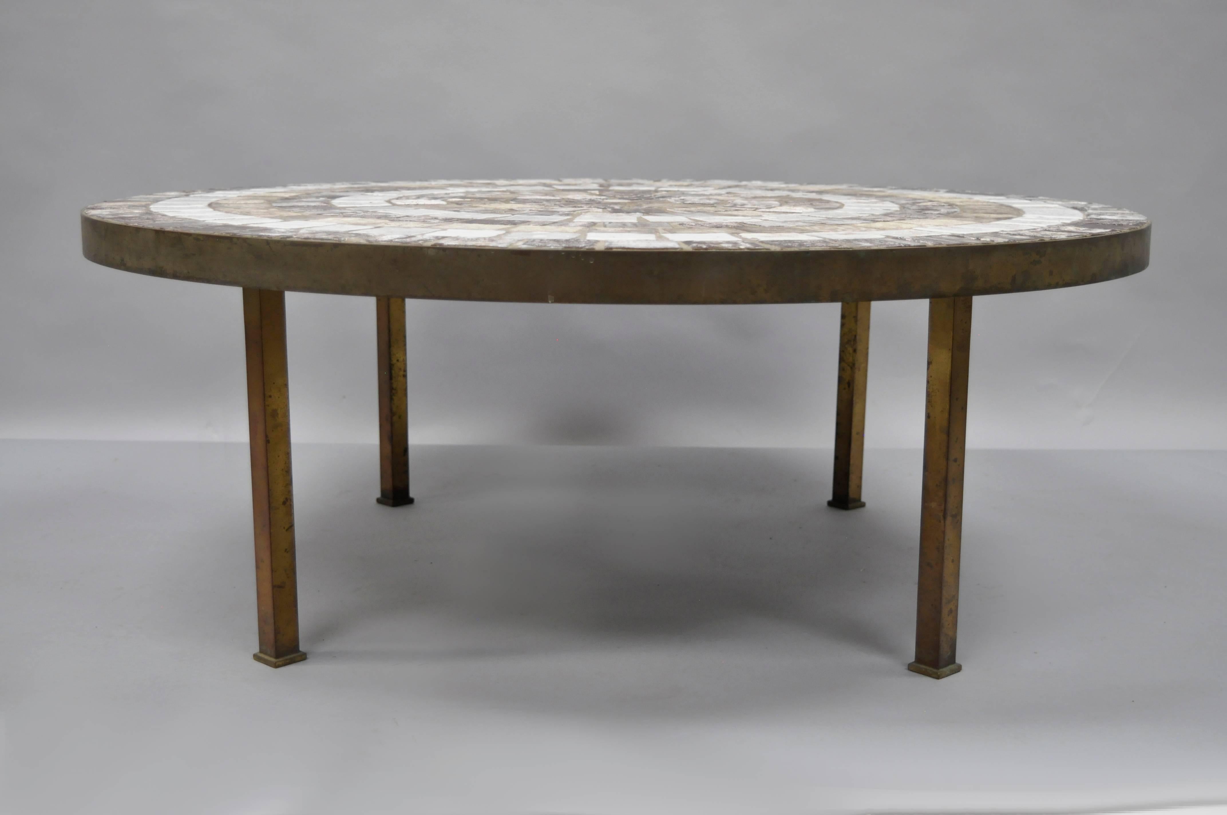 mosaic round coffee table