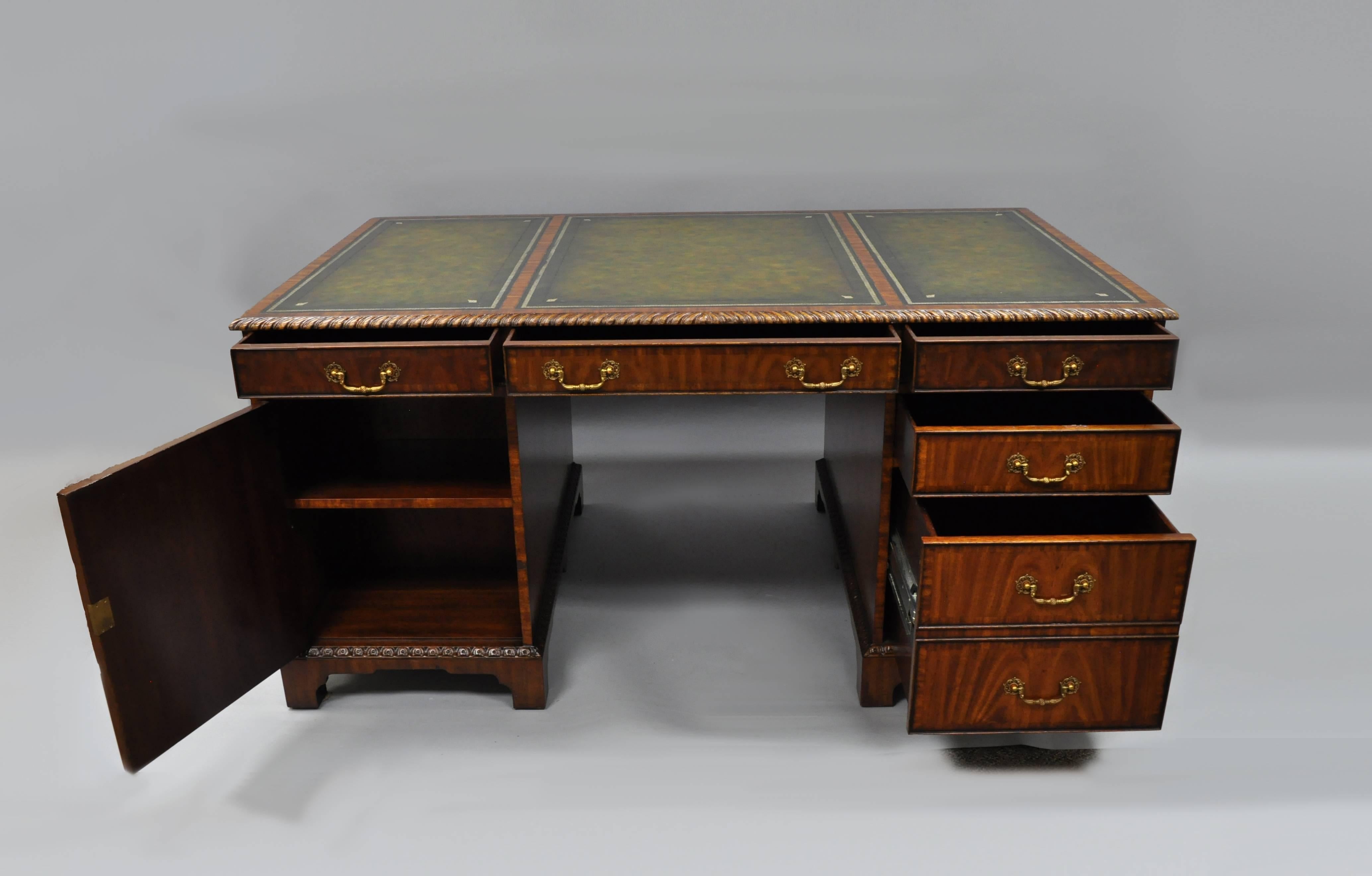 maitland smith leather top writing desk