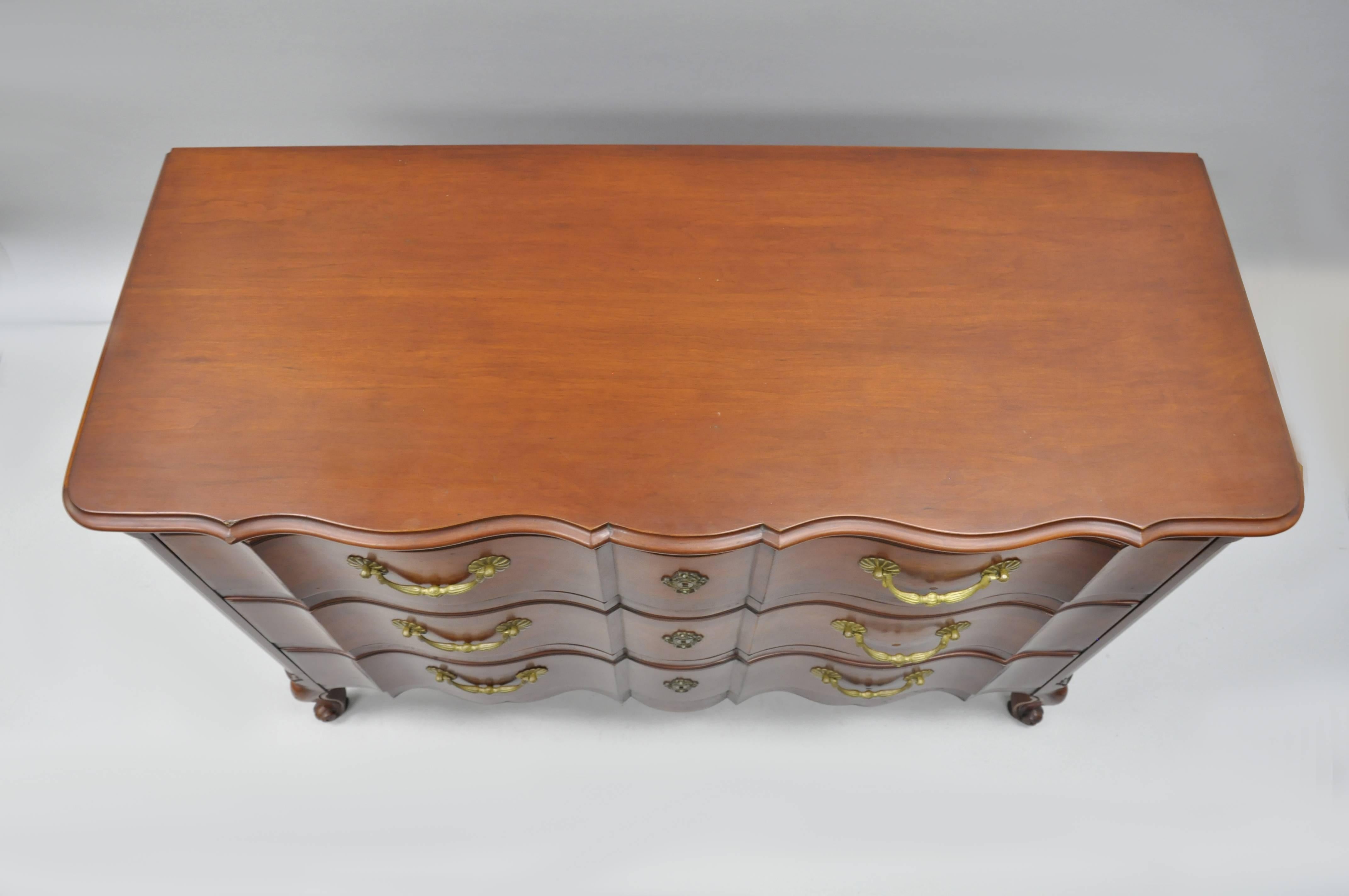American John Widdicomb French Country Provincial Louis XV Cherry Commode Bachelor Chest