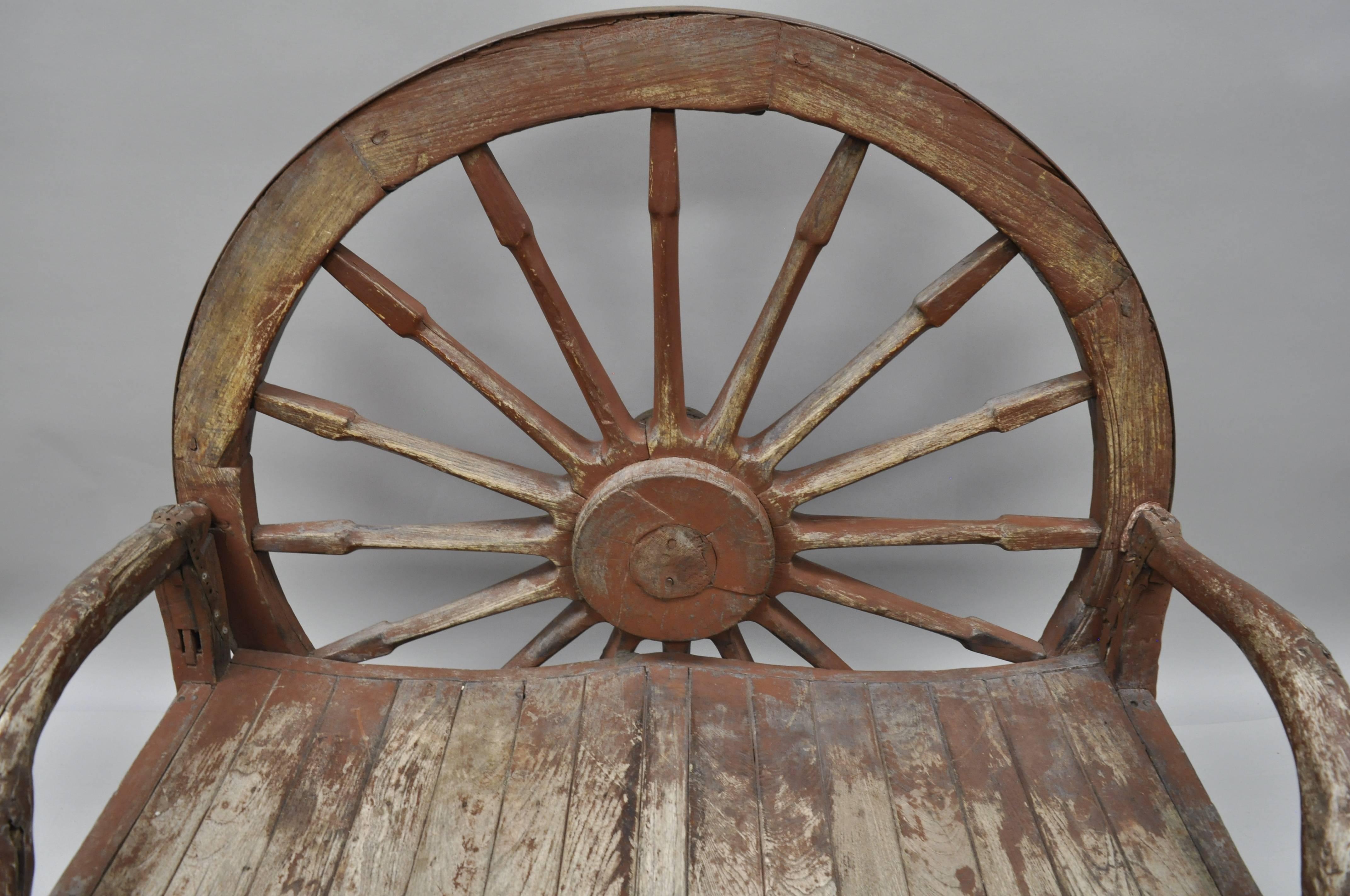 wagon wheel benches for sale