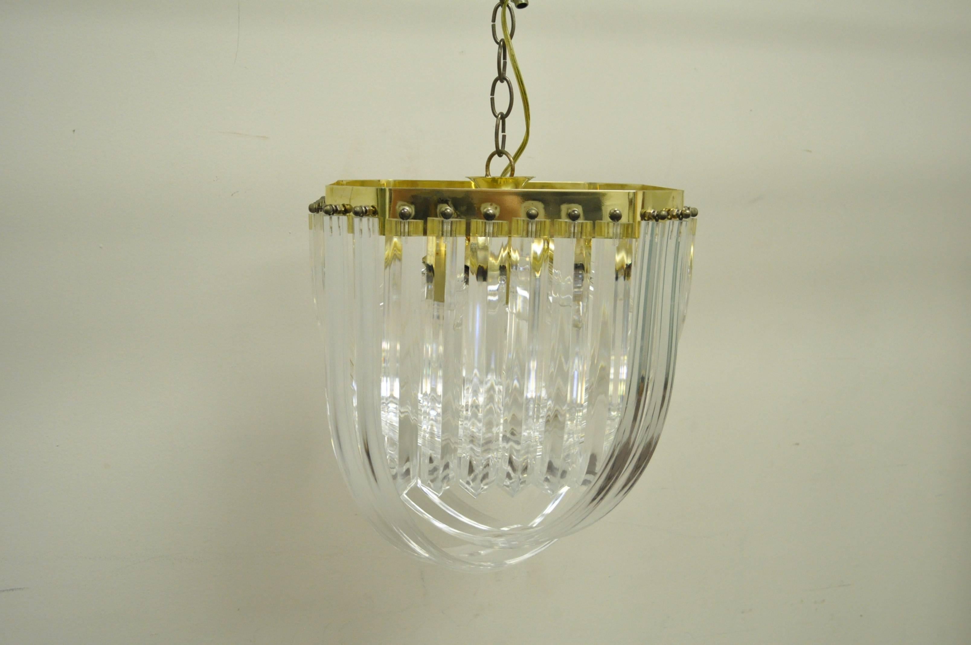 lucite ribbon chandelier