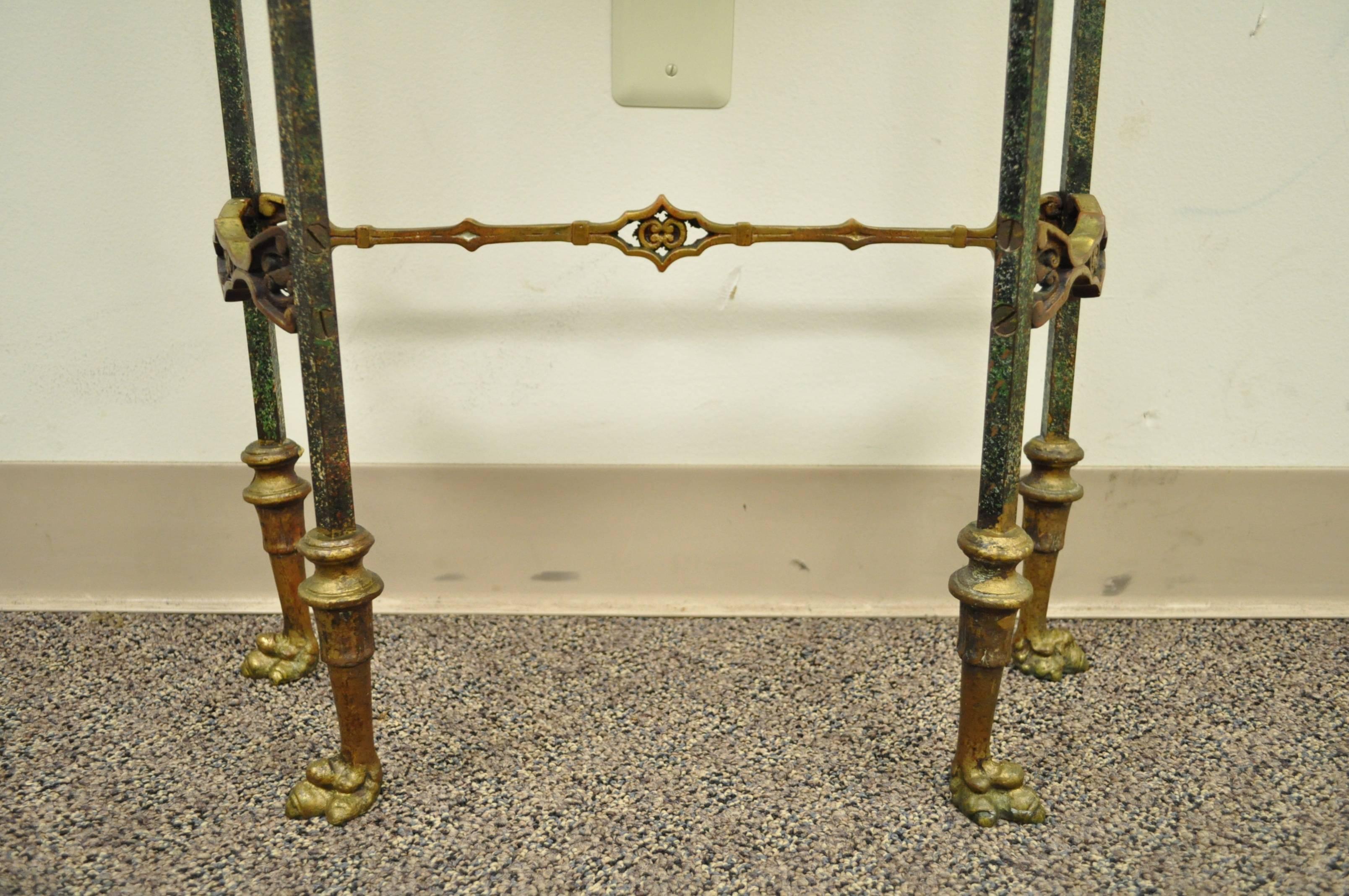 19th Century Figural Bronze and Iron Telephone Stand and Chair Attributed Oscar Bach