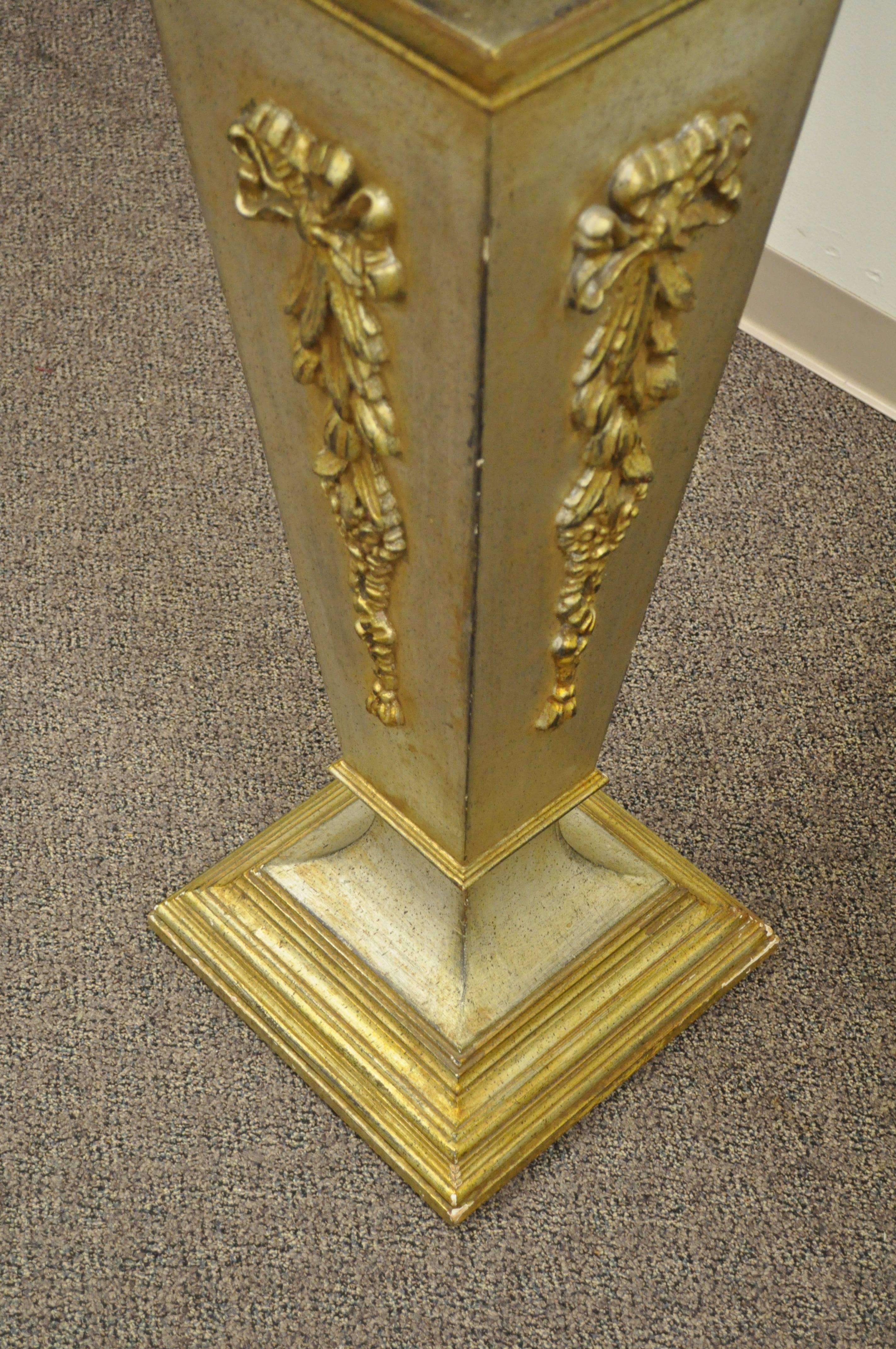 Pair of 20th Century Italian Florentine Marble Top Pedestals or Bust Stands 3