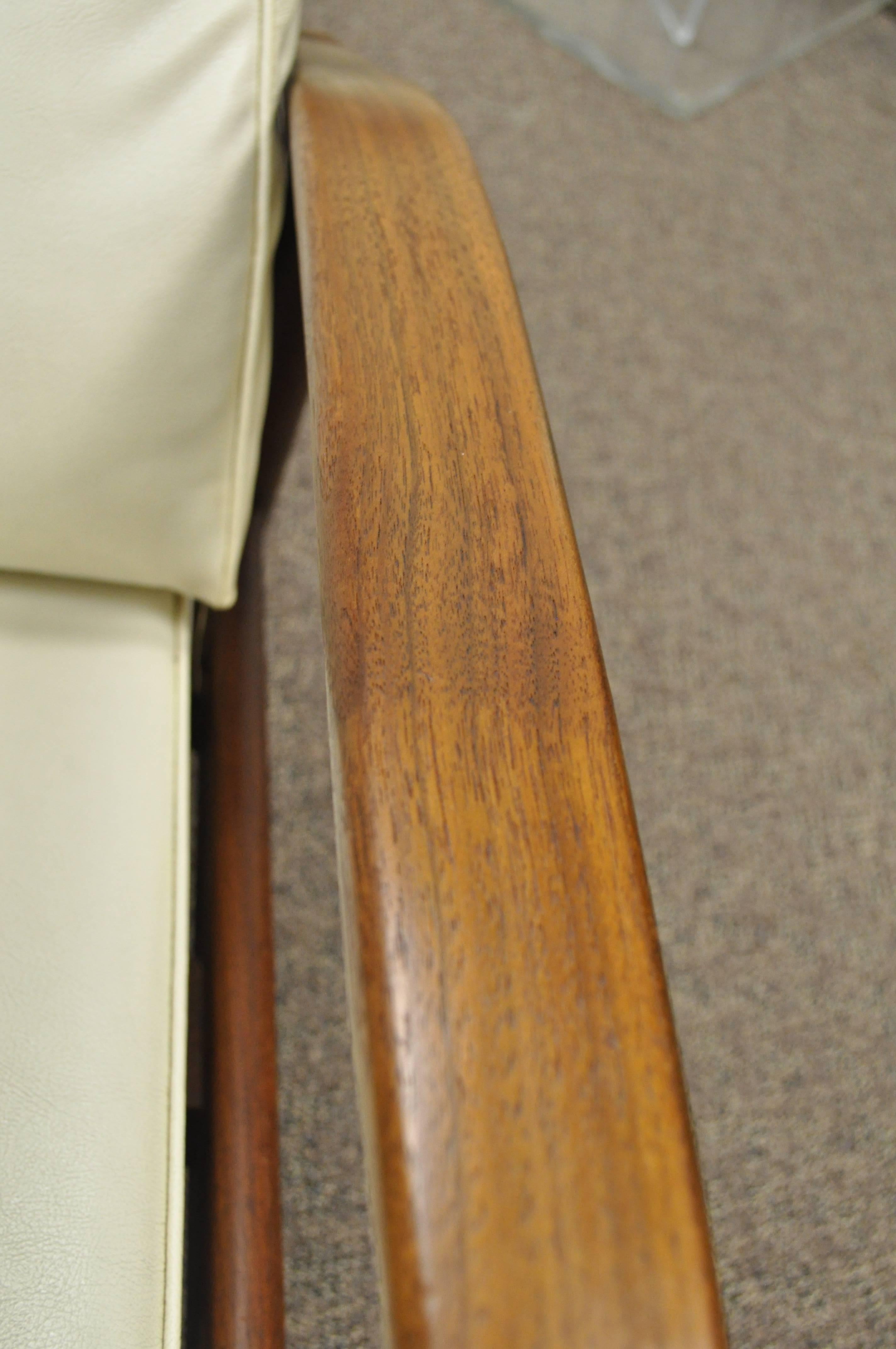 Milo Baughman for James Inc Thayer Coggin Sculpted Walnut Recliner Lounge Chair 1