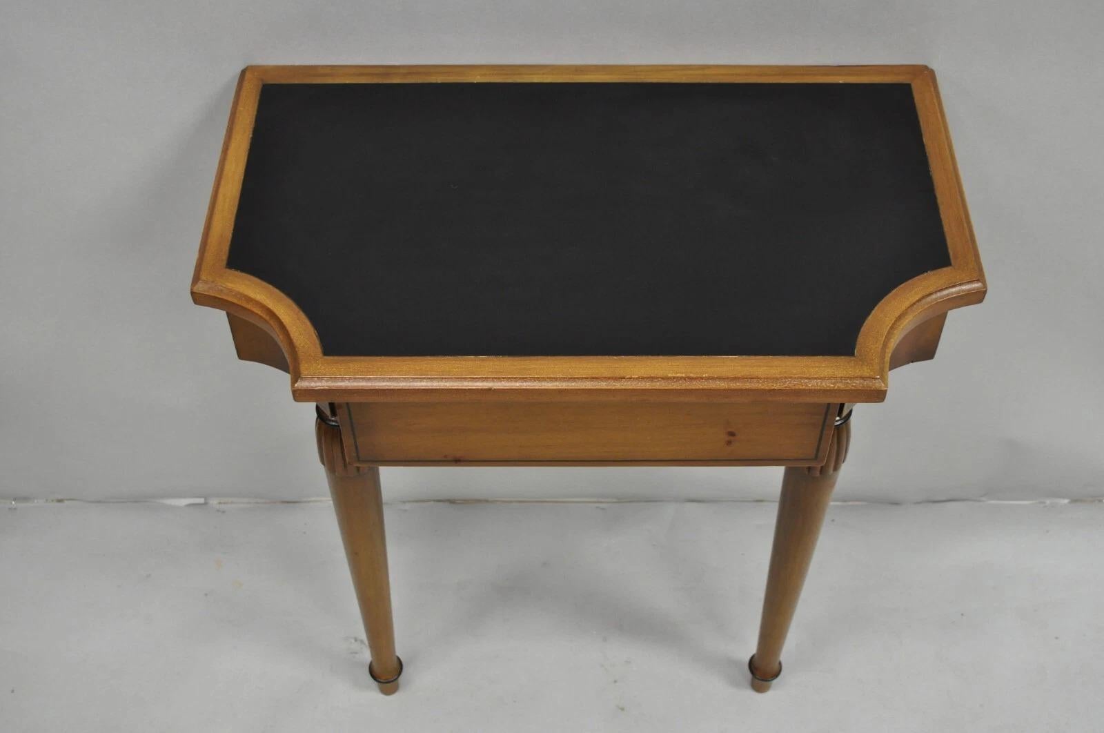 Vintage French Regency Style Cherry Small Wall Mount Console Table w/ Drawer For Sale 7