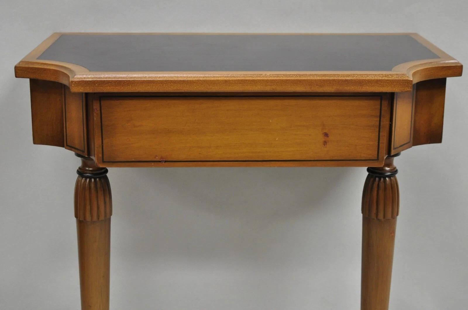 Vintage French Regency Style Cherry Small Wall Mount Console Table w/ Drawer For Sale 4