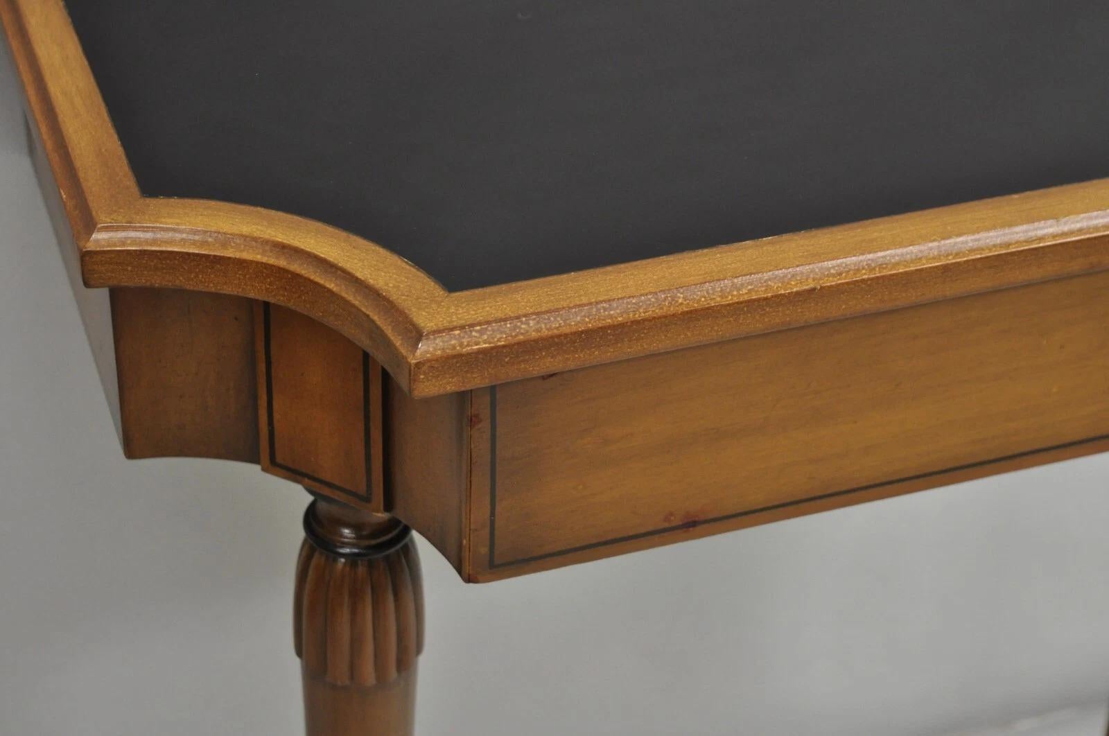 Vintage French Regency Style Cherry Small Wall Mount Console Table w/ Drawer For Sale 6