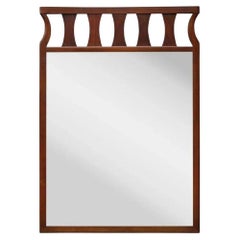 Vintage Mid Century Modern Walnut Kent Coffey Broyhill Brasilia Style Mirror